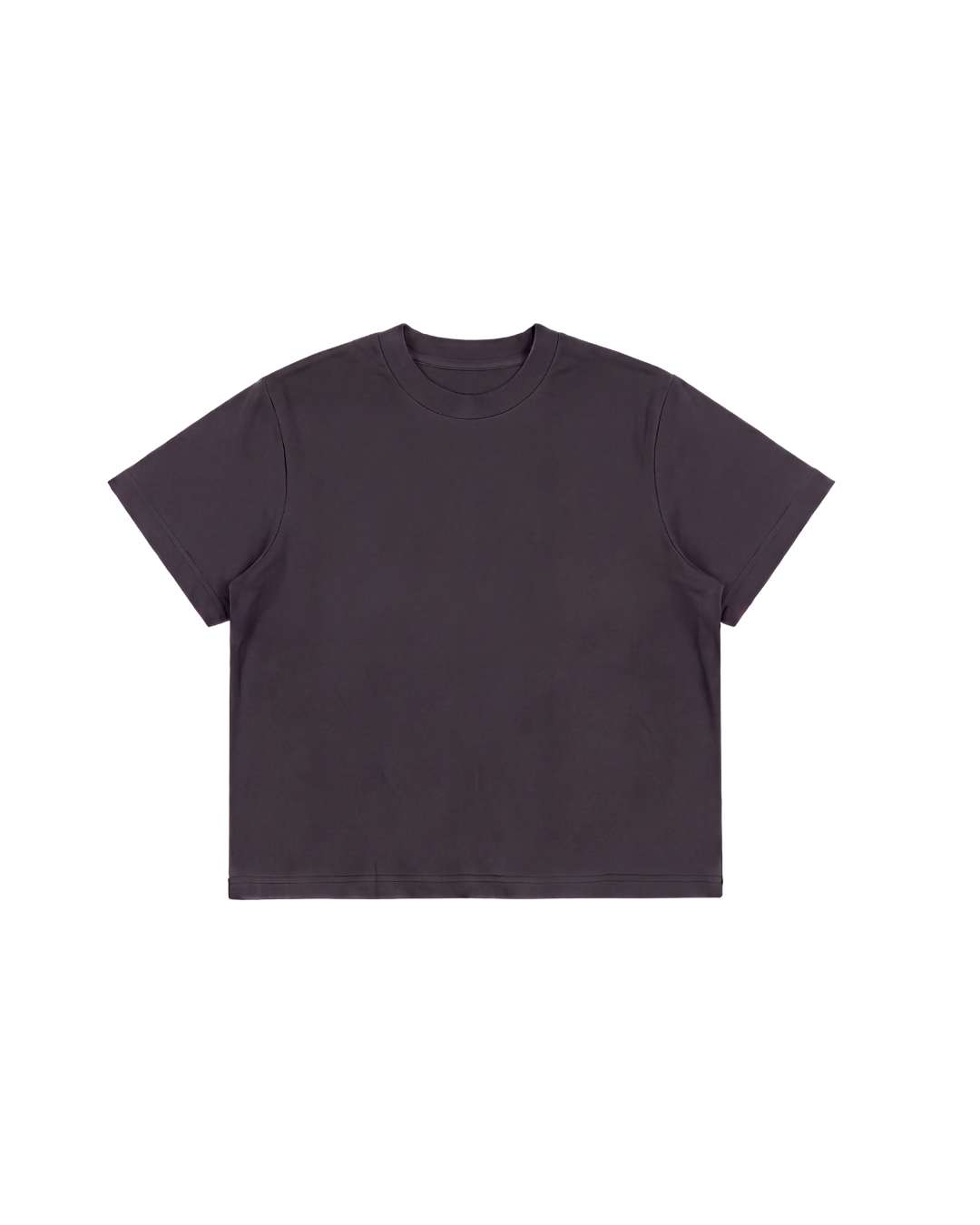 Standard Cropped Tee, 240 GSM Organic Cotton - Volcanic Ash