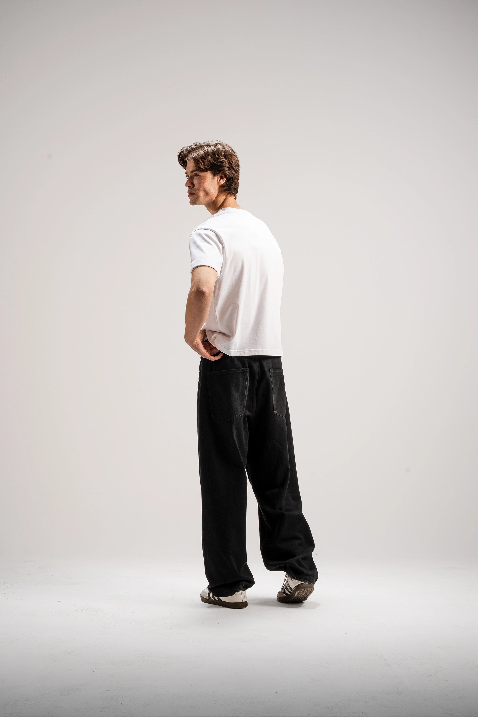 Standard Fit Cropped Tee, 220 GSM Organic Cotton - White