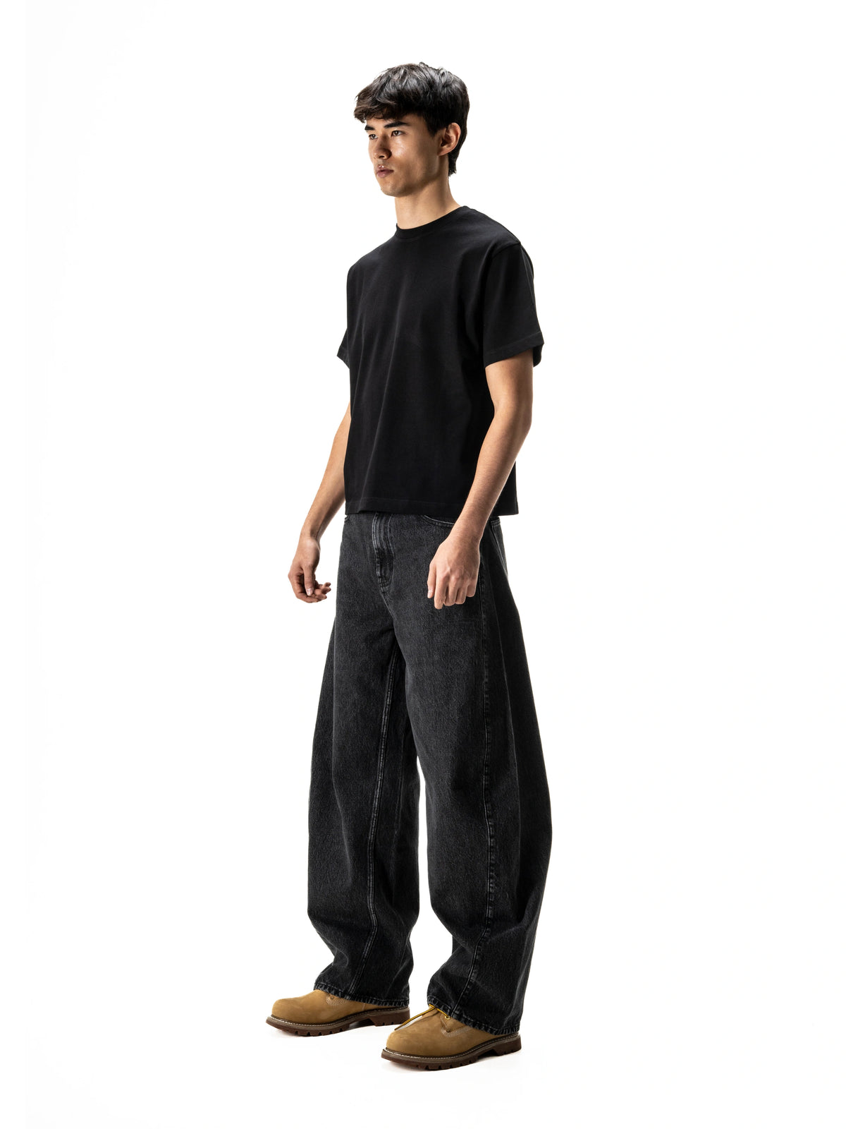 3-Pack Standard Fit Organic Cropped Tees, Industrial