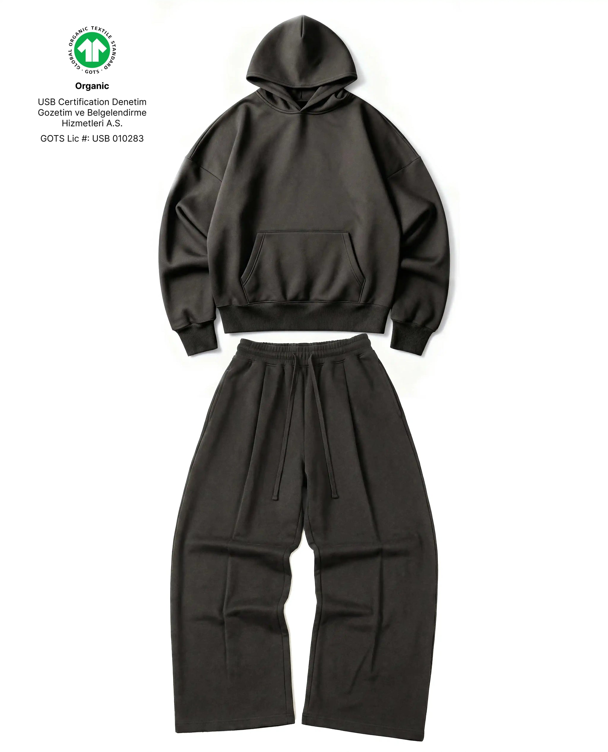 あ　stein OVERSIZED LAYERED SWEAT Ultra Heavy 520GSM Organic Hoodie+Baggy Pleat Sweats Volcanic Ash [Pre