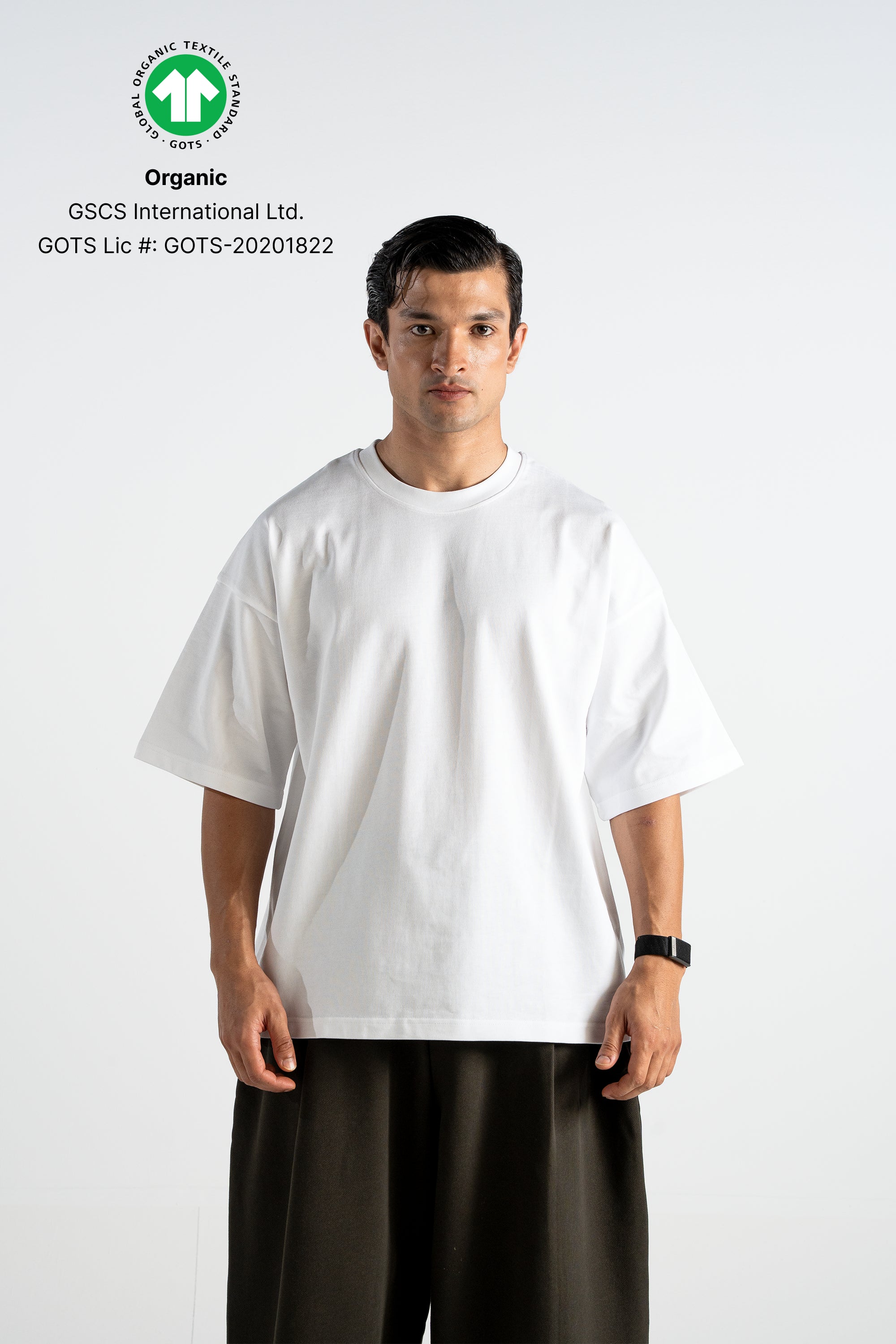 Heavy Oversized Tee, 310GSM Organic Cotton, White