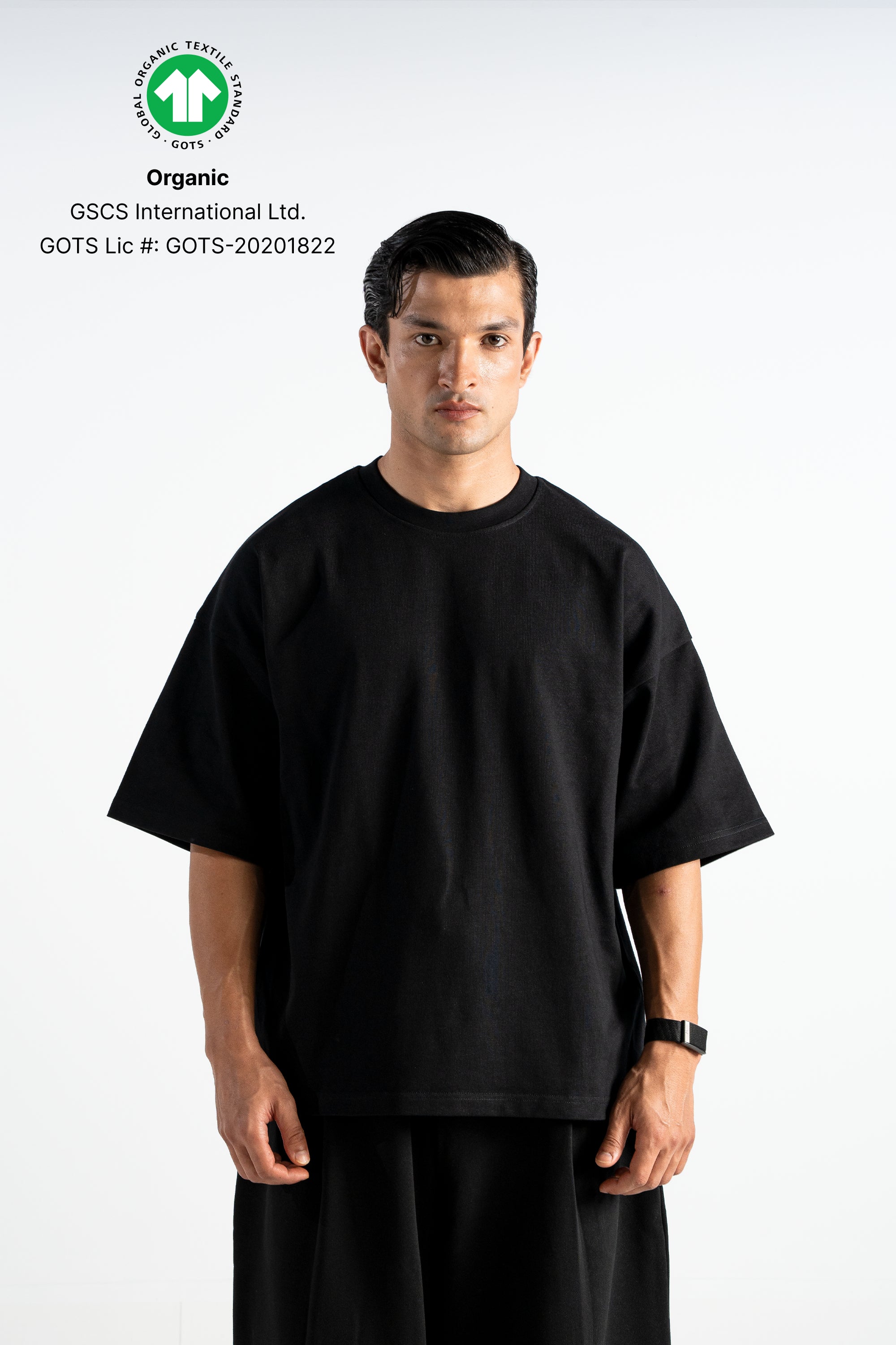 Heavy Oversized Tee, 310GSM Organic Cotton, Black