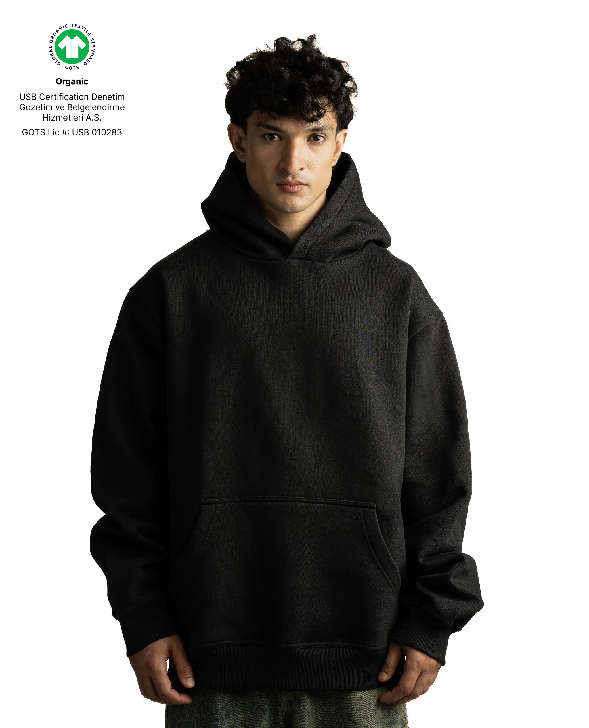 Z27 Standard Oversized Hoodie – Heavyweight 540GSM Organic Cotton, Bla Z27 Standard Oversized Hoodie – Heavyweight 540GSM Organic Cotton, Bla