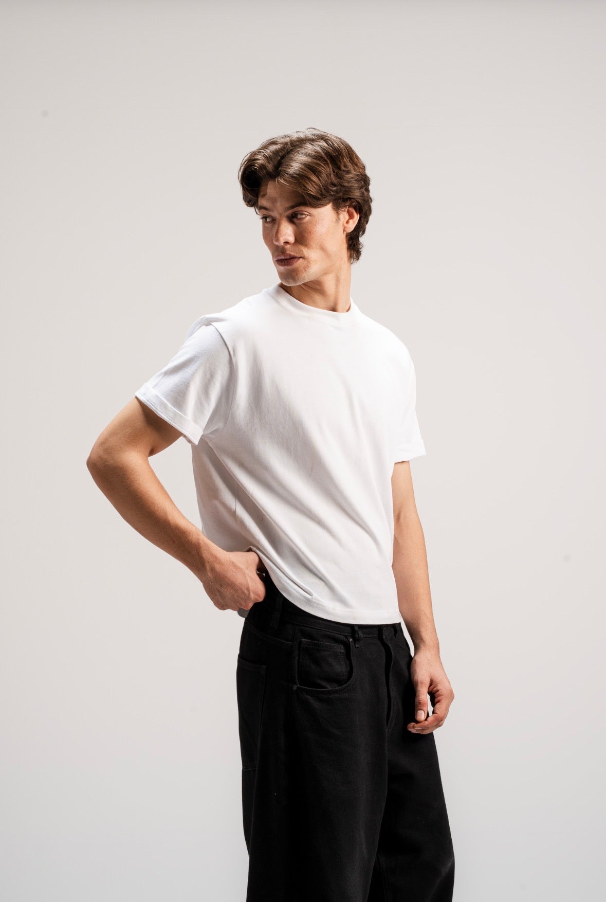6-Pack Organic Cropped Tees, White, 240GSM Organic Cotton