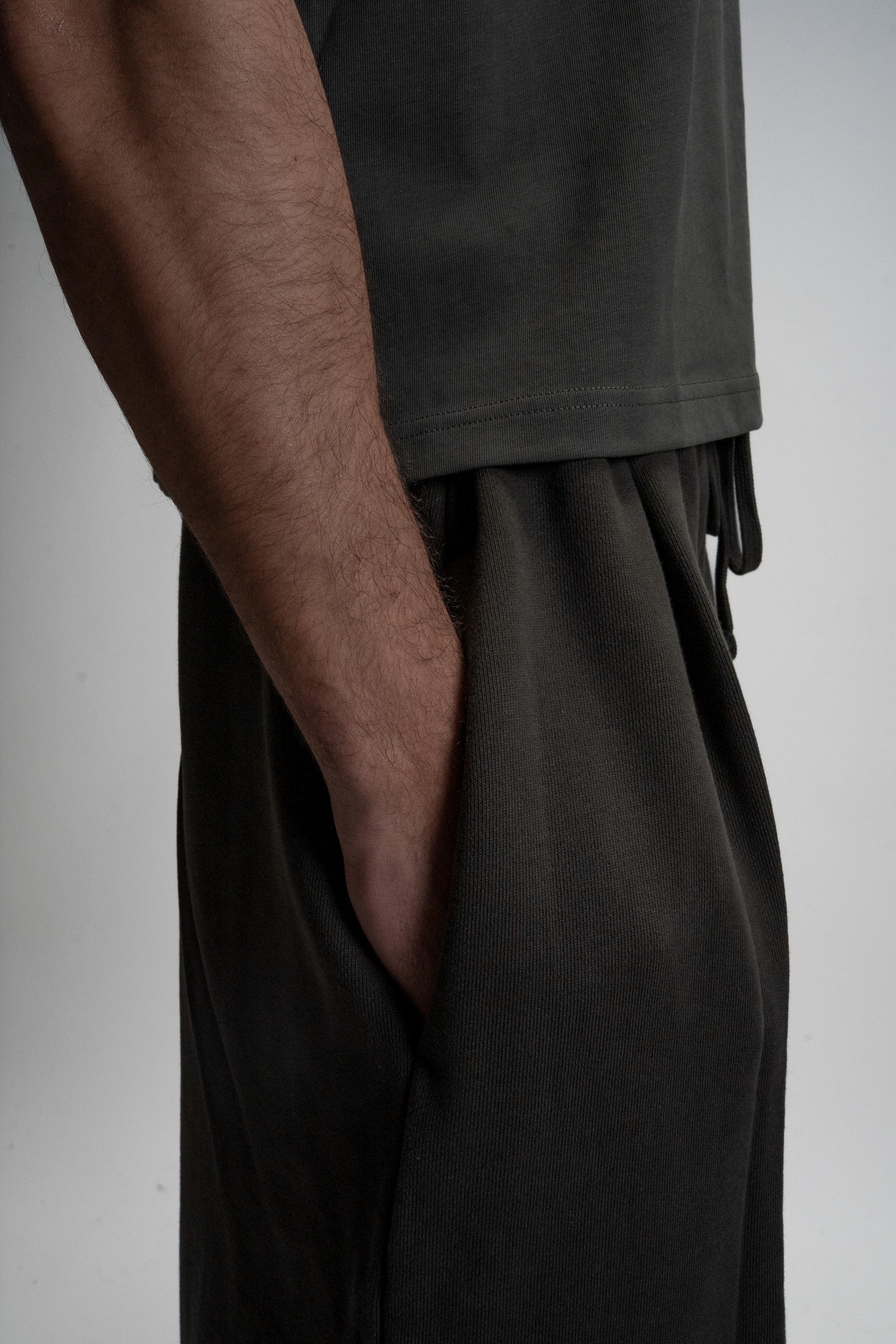 S22 Cropped Sleeveless Shirt Unisex — 220 GSM Organic Cotton -Volcanic Ash