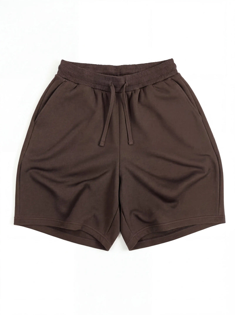 Z24 Athletic Baggy Shorts, Mocha Brown — 530GSM Organic Fleece-Back Jersey
