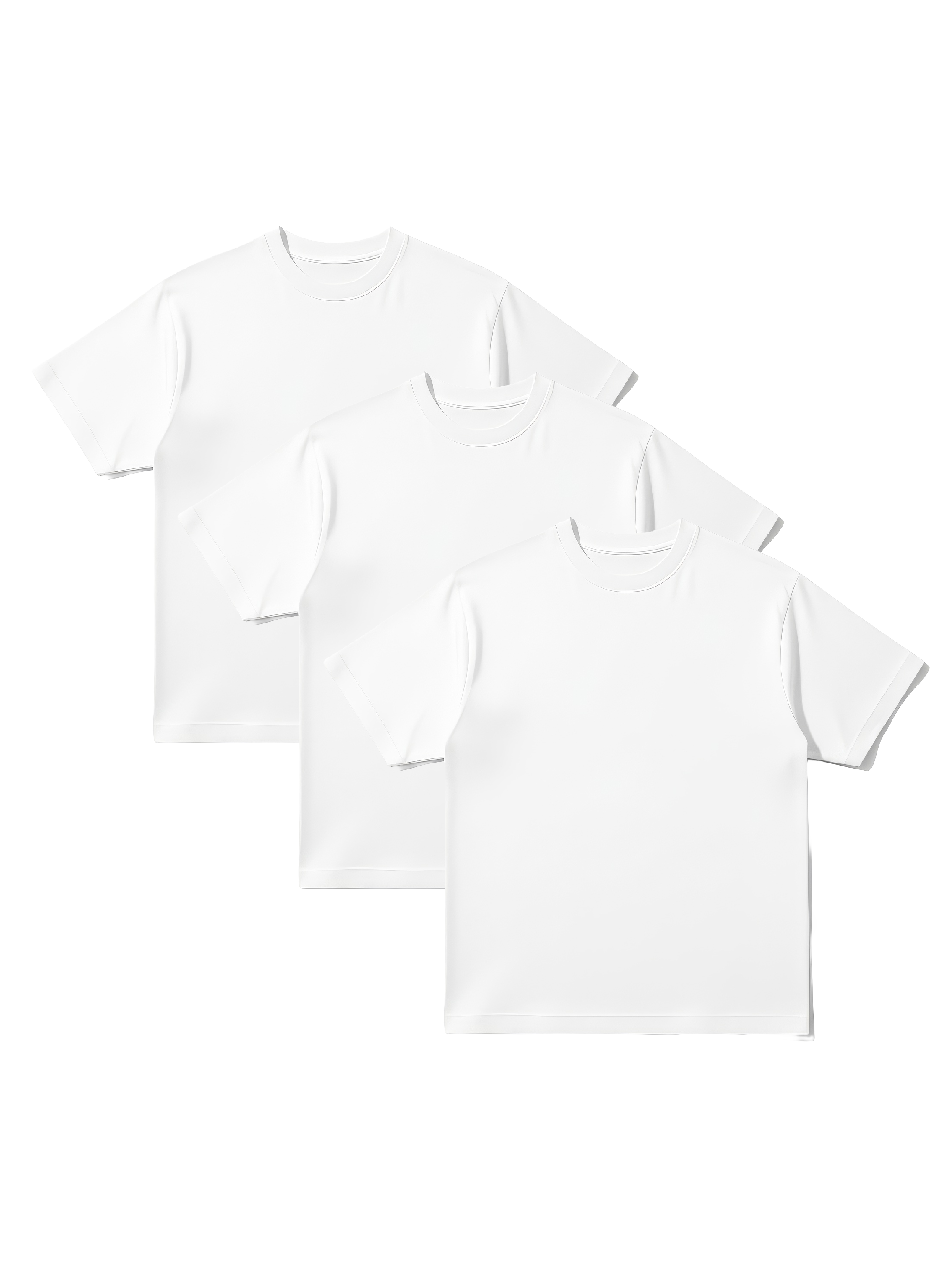 S32 Organic Standard Fit Cropped Tees, White 3-Pack