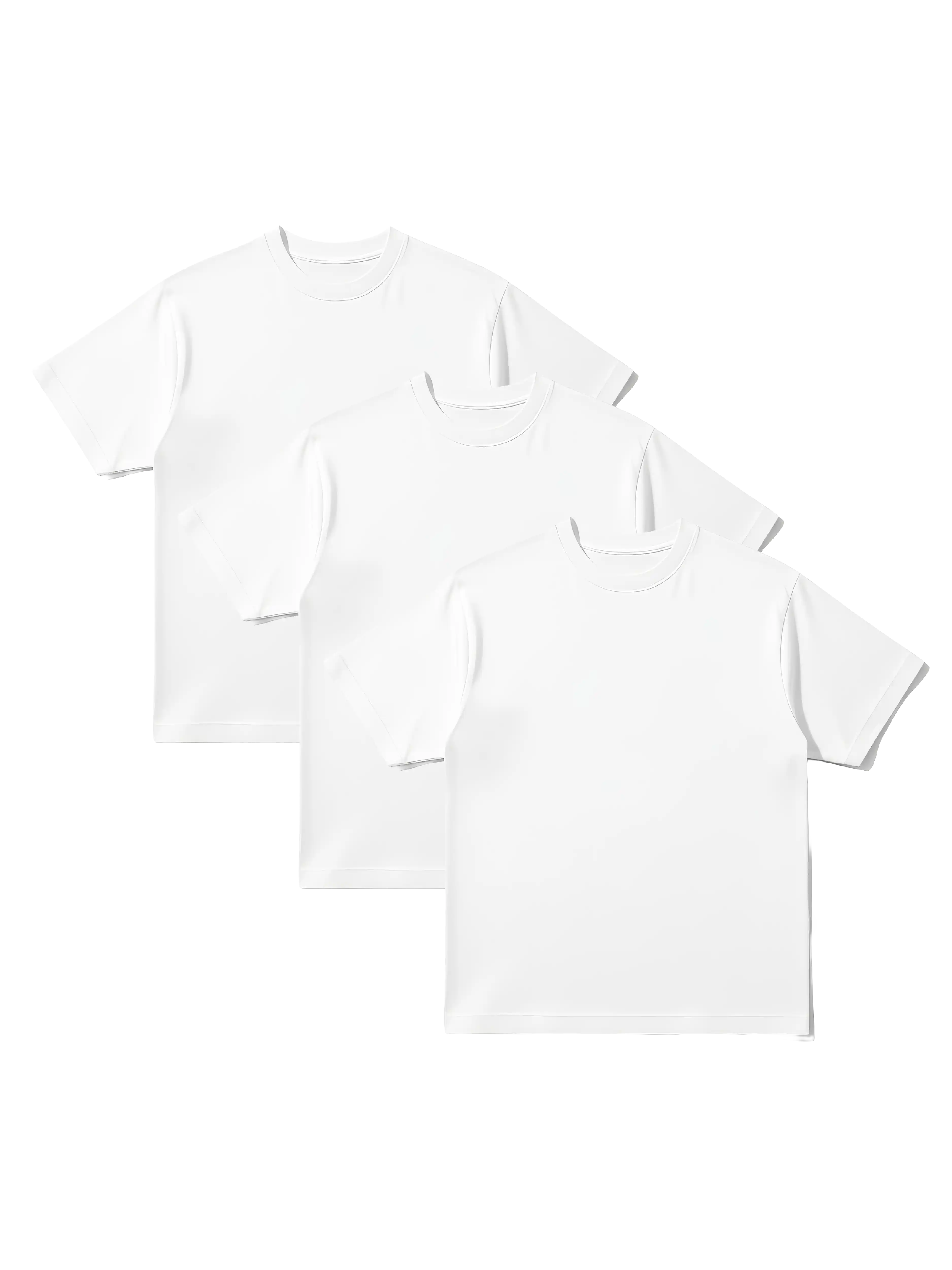S32 Organic Standard Fit Cropped Tees, White 3-Pack