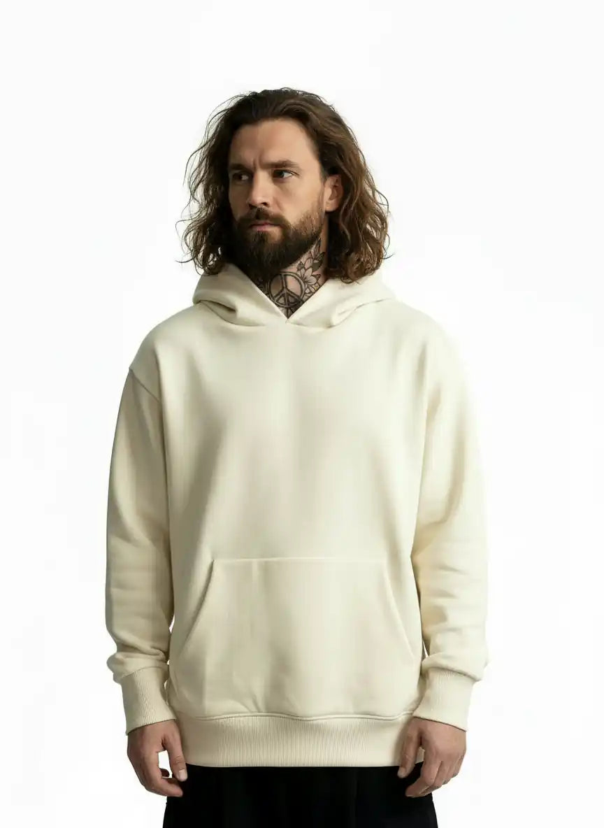 CX27 Standard-Fit Hoodie 500 GSM Custom French Terry, Organic Cotton, Artic Wolf