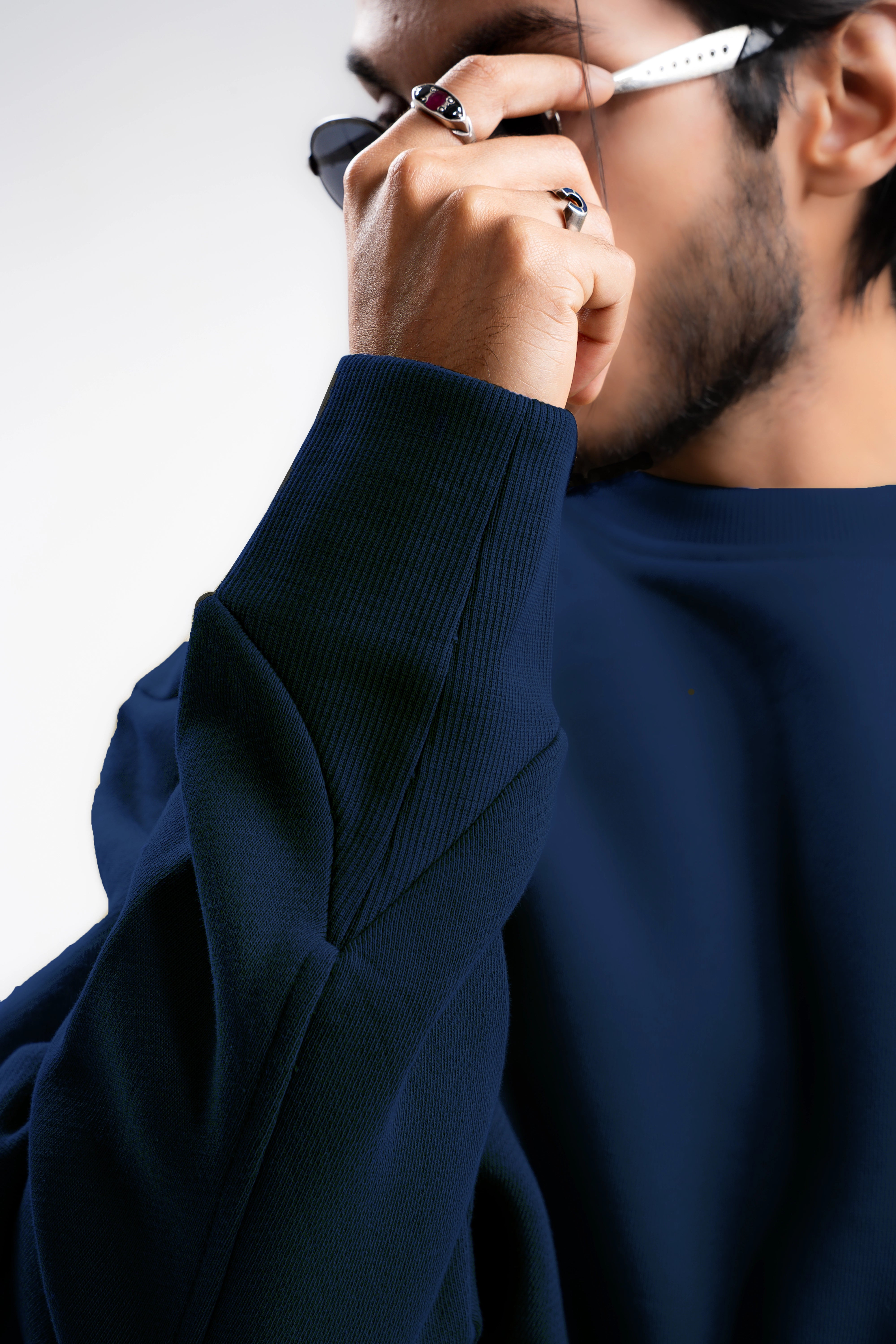 Y31 Ultra Heavy Organic Long Sleeve Sweatshirt, Deep Navy, Final Sale