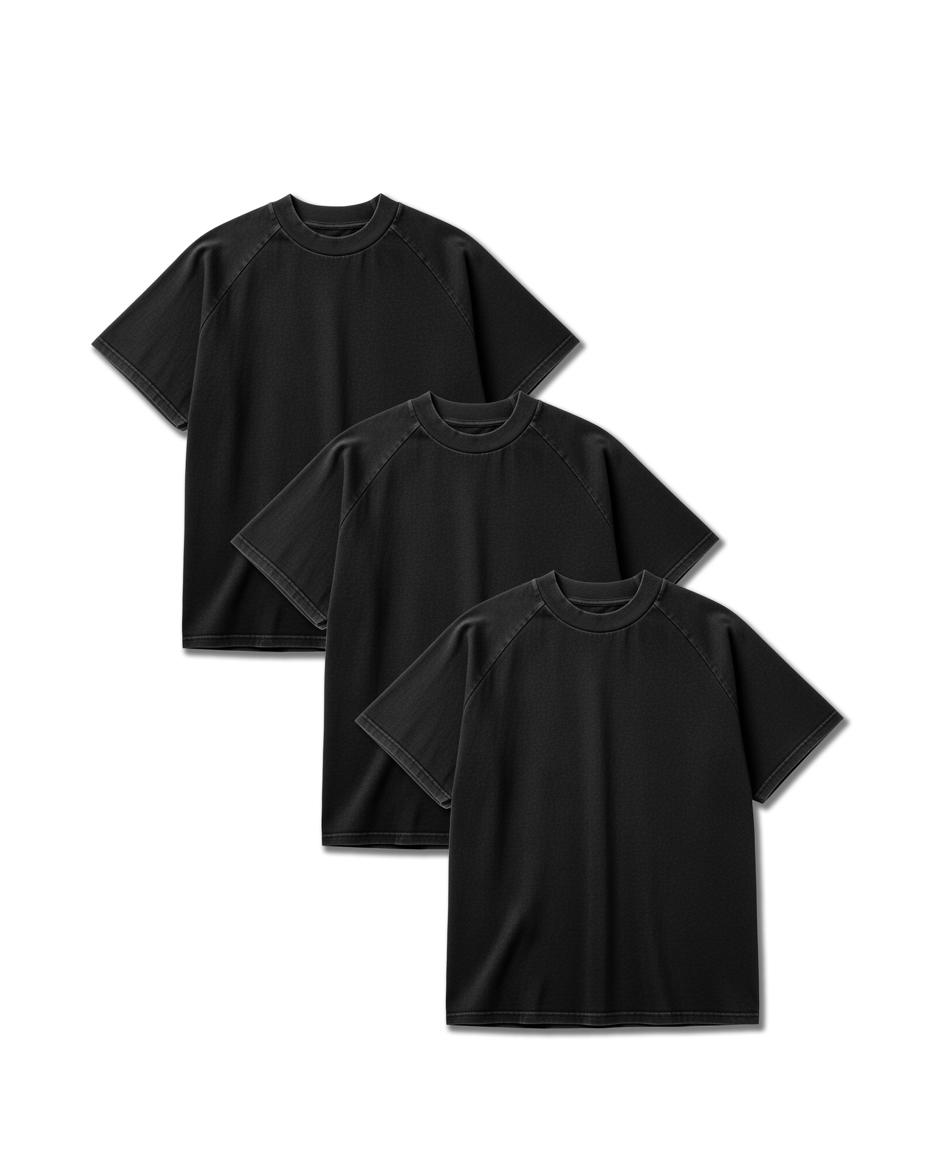 R32 Vintage Raglan Tee Bundle (3-Pack) – 220GSM GOTS organic