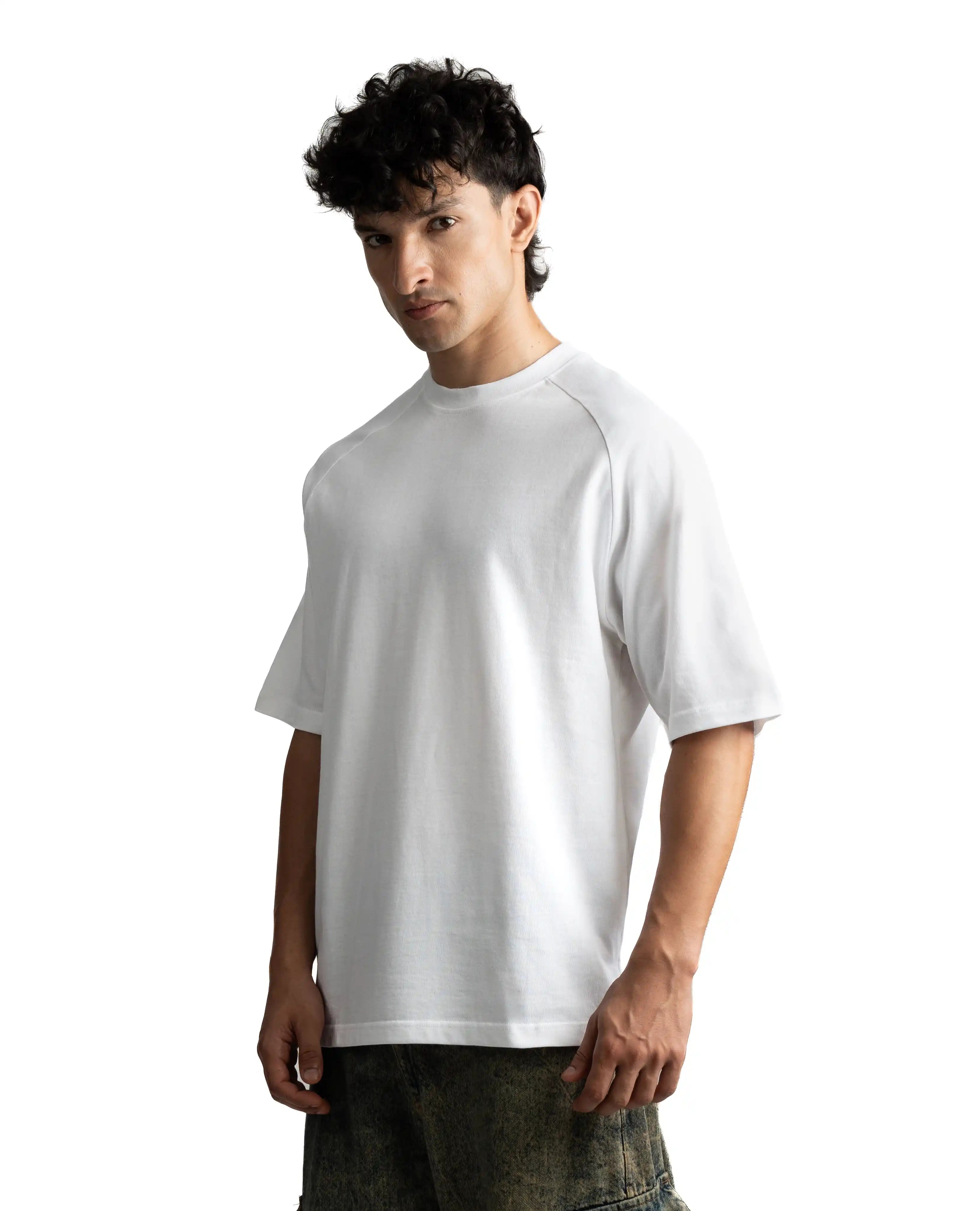 R32 White Raglan Tee Bundle (3-Pack) – 220GSM GOTS organic