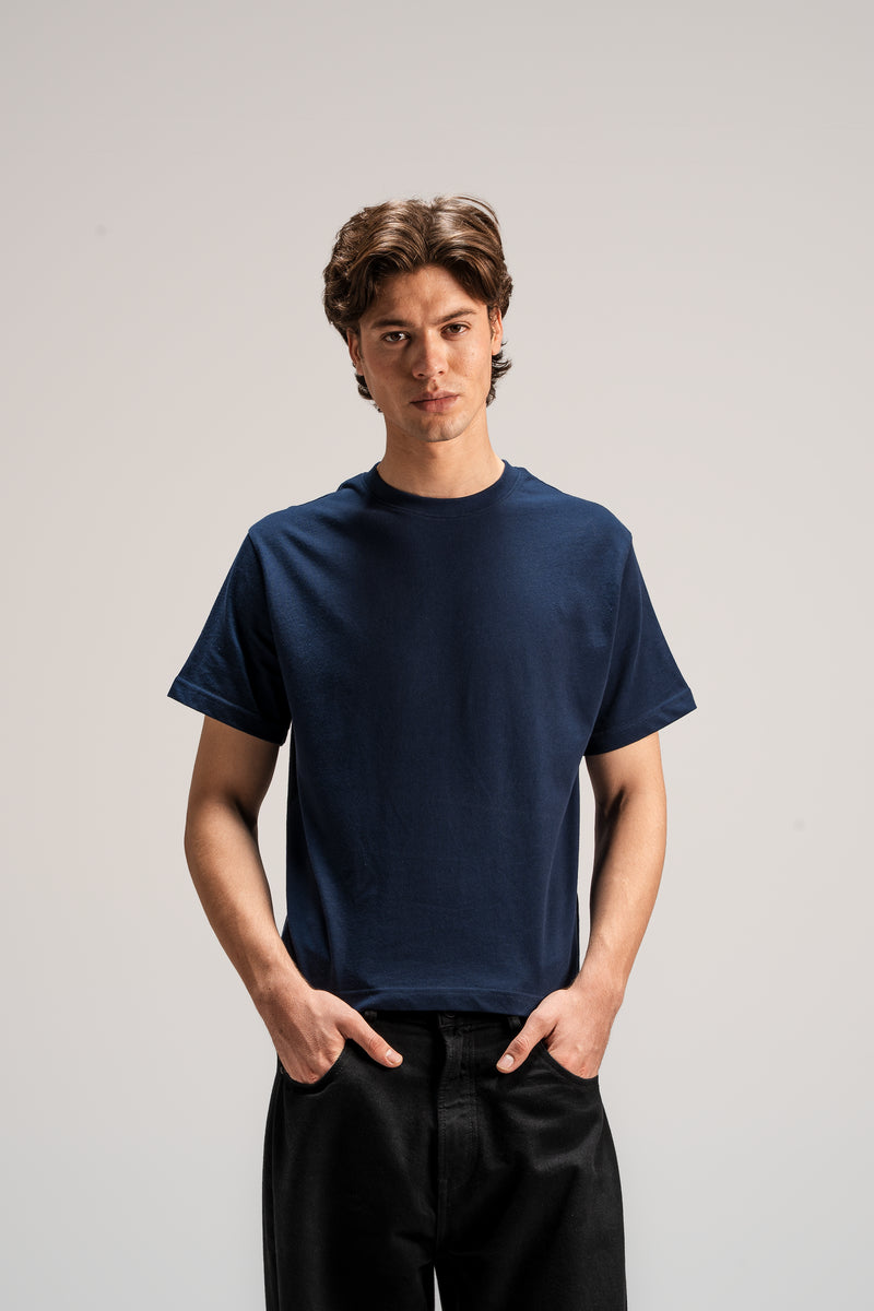 S32 Standard Cropped Tee, 240 GSM Organic Cotton - Poseidon