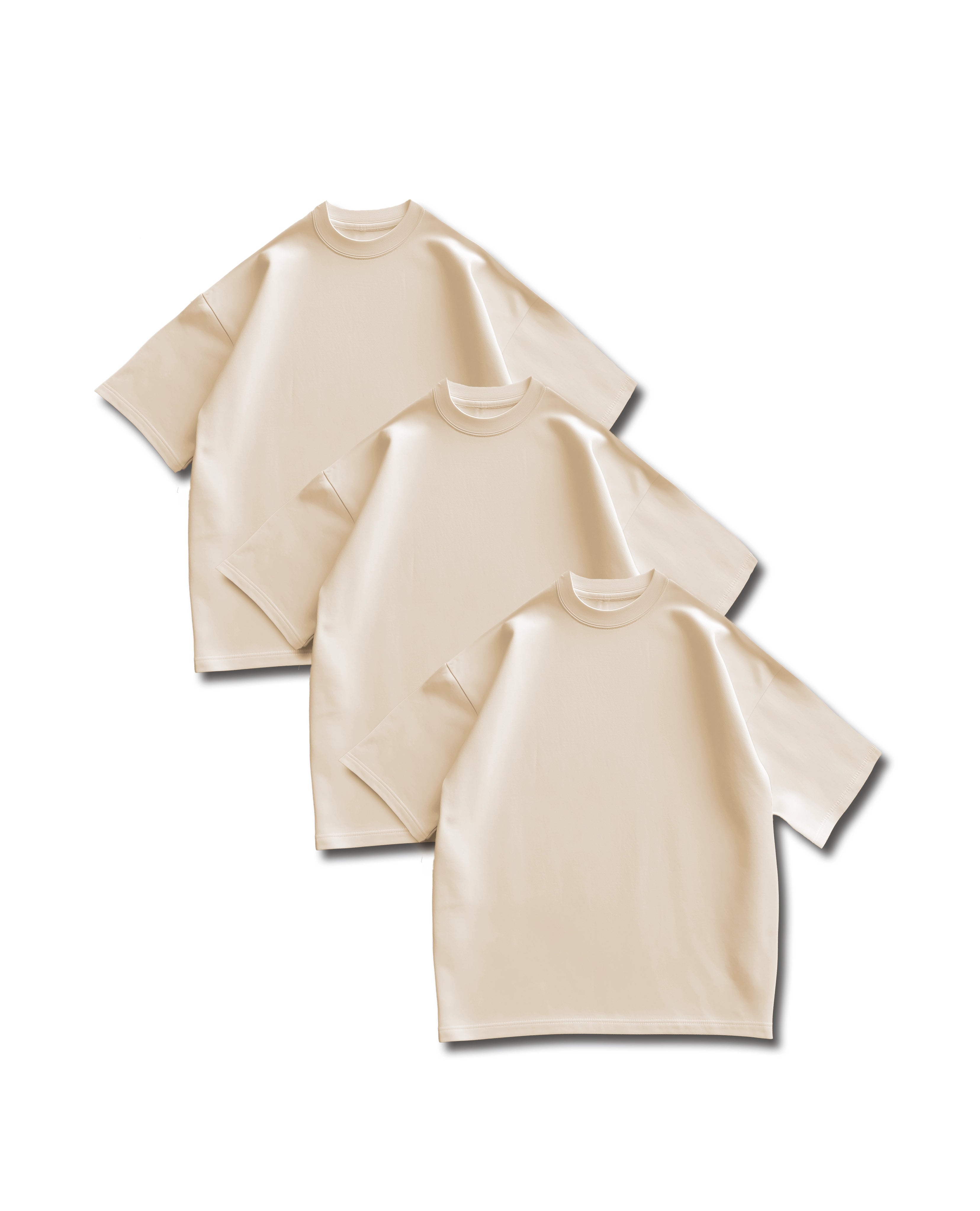 T32 Organic Heavy T-Shirt, Ivory 3-PACK