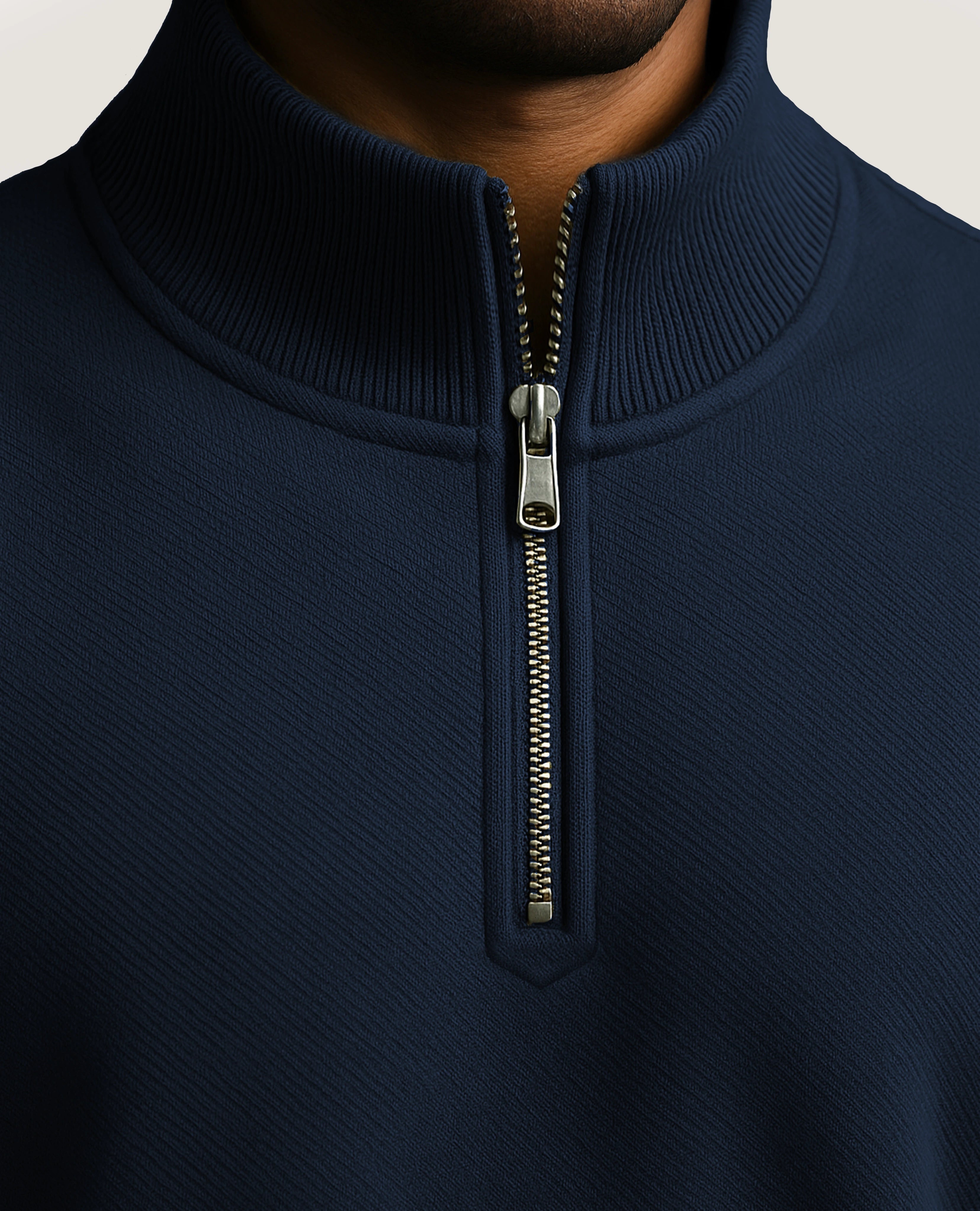 Y28 Ultra Heavy Organic Quarter Zip, Deep Navy
