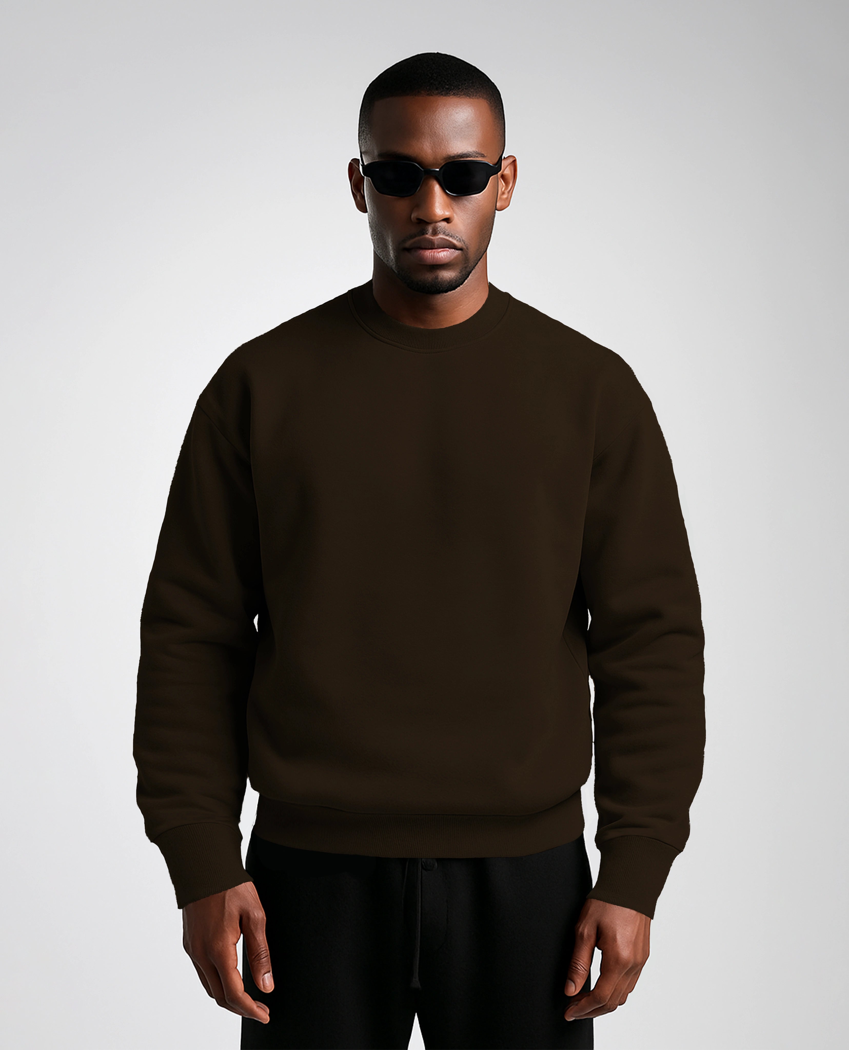 Y31 Ultra Heavy Organic Long Sleeve Sweatshirt, Mocha Brown
