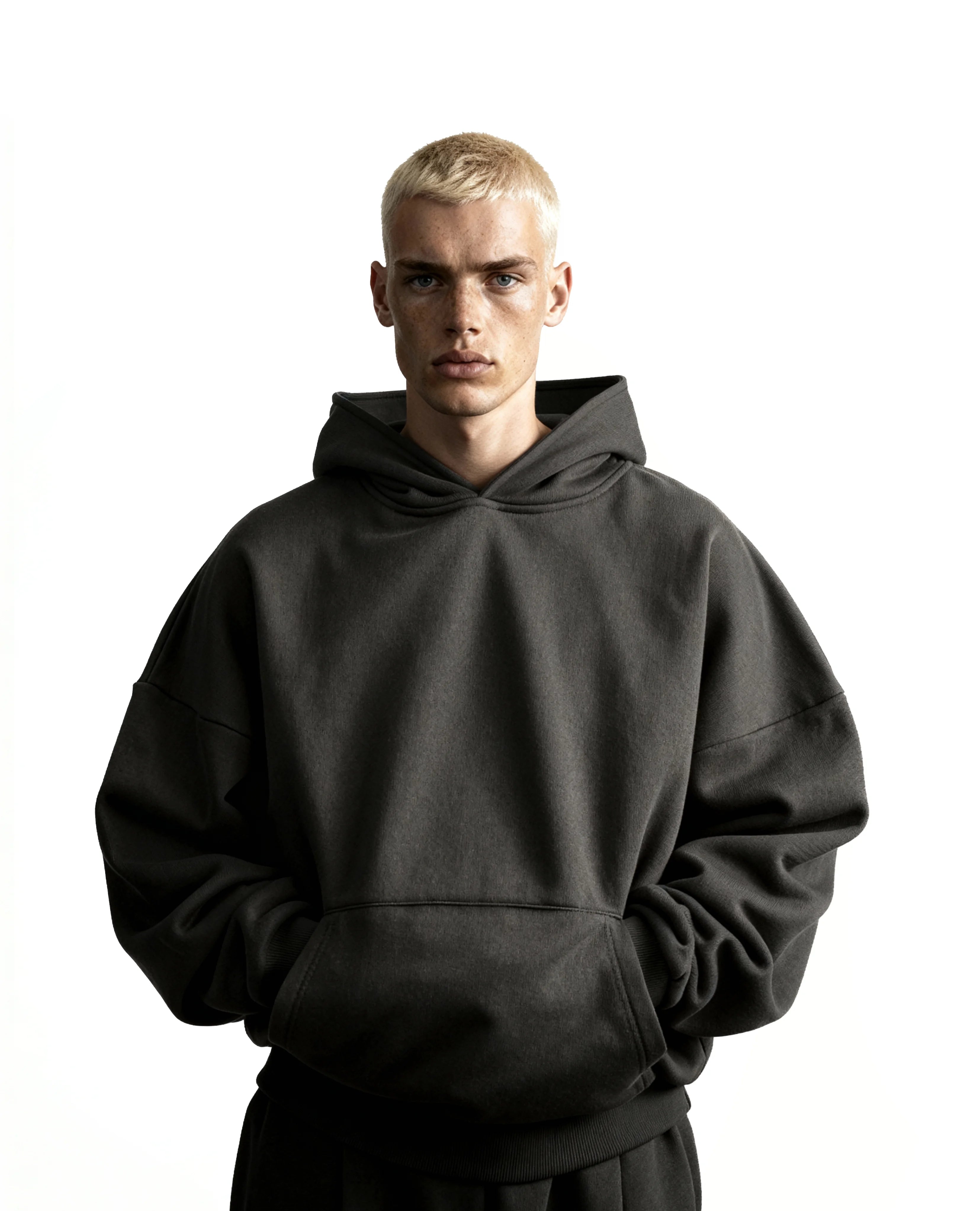 Y27 - Heavy Boxy Organic Hoodie — Volcanic Ash [520 GSM] / Pre-order