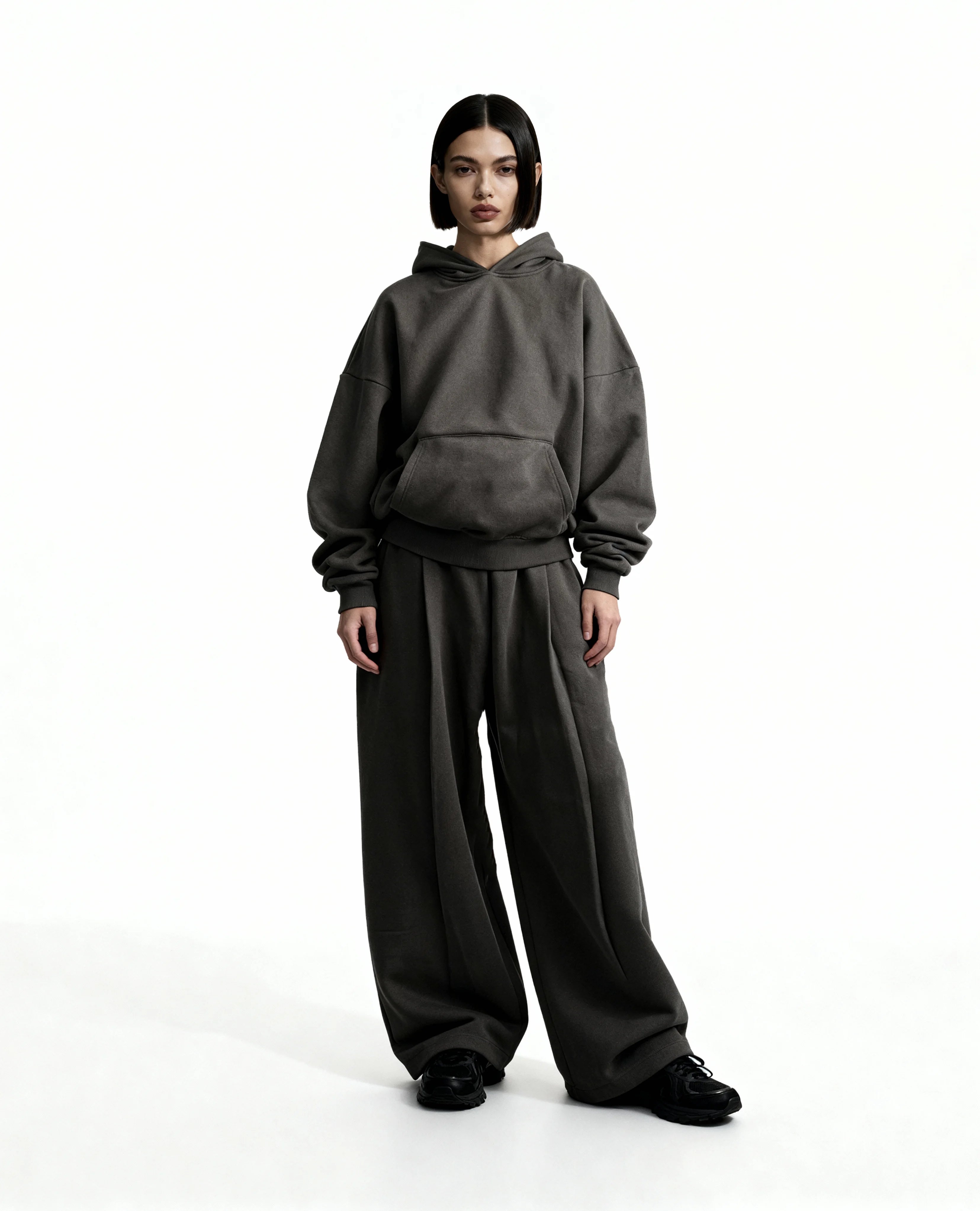 Y27 Ultra Heavy Organic Pull-Over, Cropped & Boxy, Volcanic Ash [In stock]