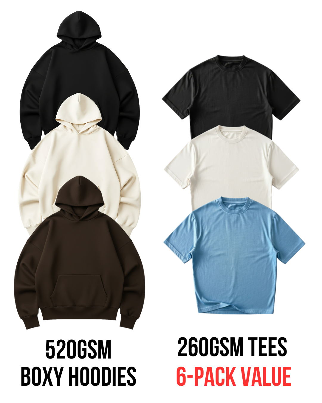 6-Pack Organic Staple Pack - Core [$210 Value]