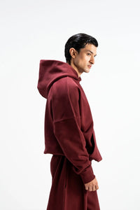 Y27 - Heavy Boxy Organic Hoodie — Maroon [520 GSM]
