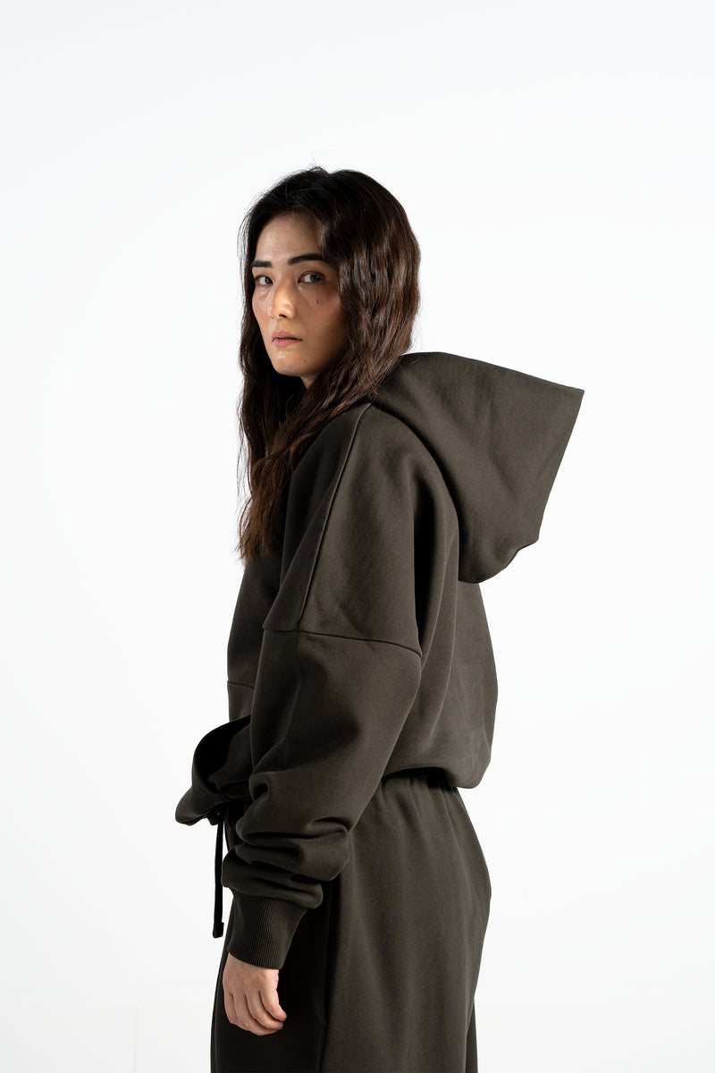 Premium Heavy Boxy Organic Hoodie — Volcanic Ash [520 GSM]