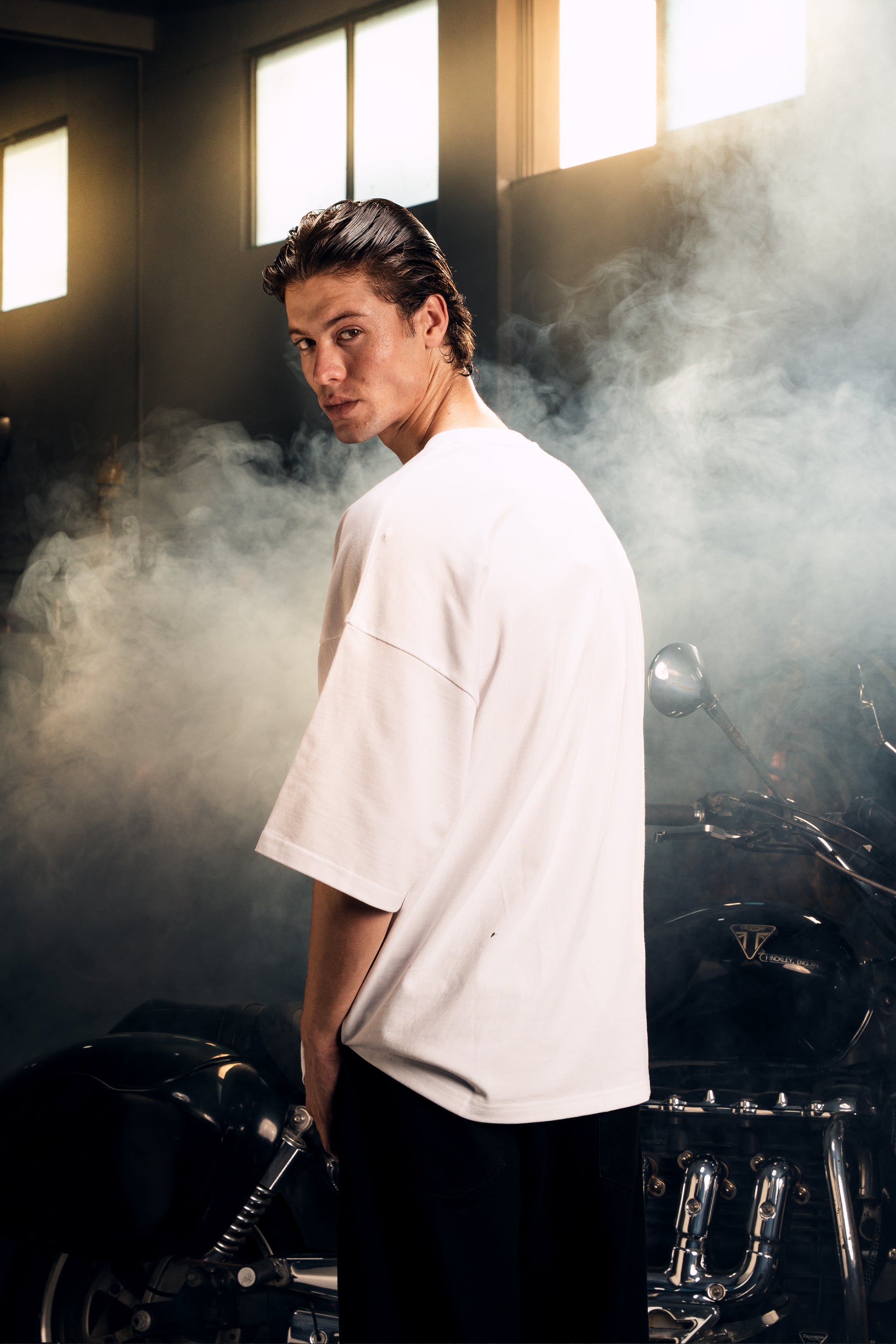 Heavy Oversized Tee, 310GSM Organic Cotton, White