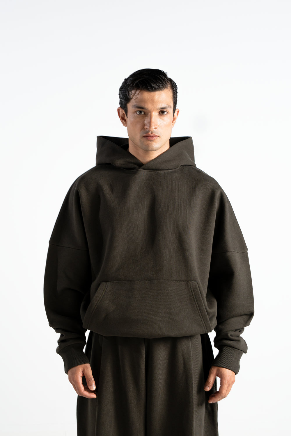 Premium Heavy Boxy Organic Hoodie — Volcanic Ash [520 GSM]