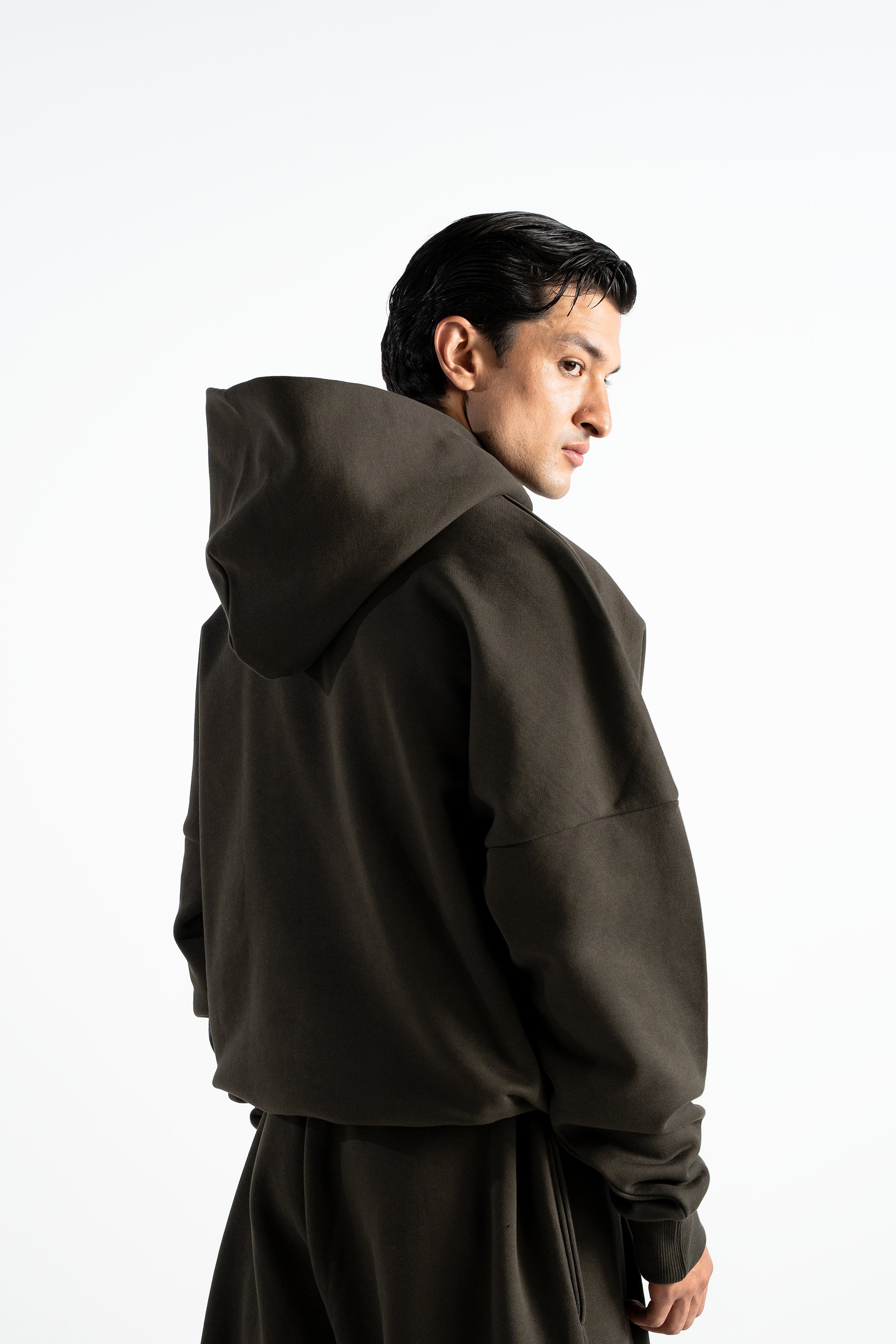 Y27 - Heavy Boxy Organic Hoodie — Volcanic Ash [520 GSM]