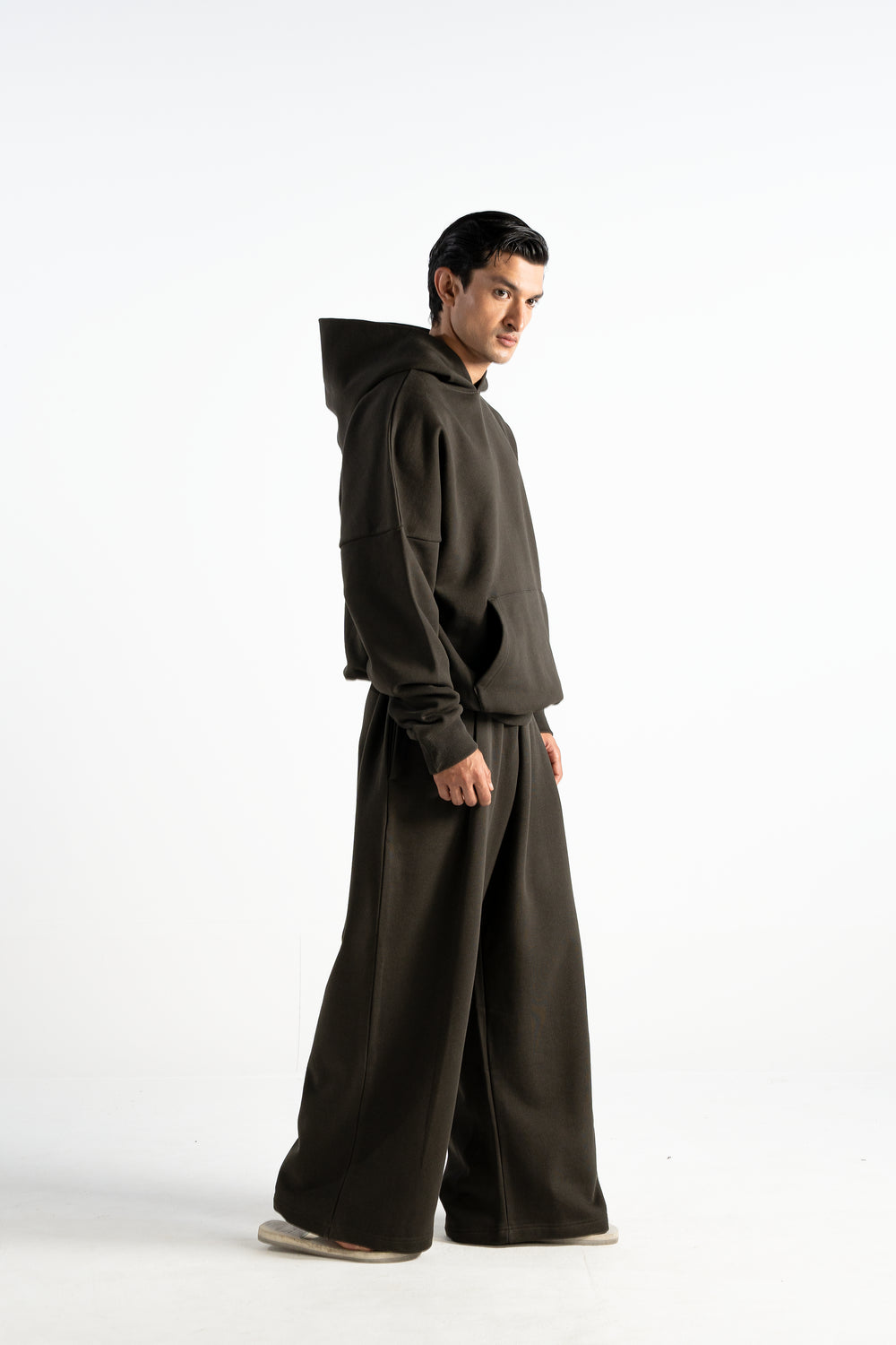 Y33 Pleated Baggy Organic Sweatpants - Volcanic Ash [Pre-order]