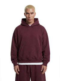 Z25 Athletic Hoodie, Maroon— 530GSM Organic Jersey Fleece-back