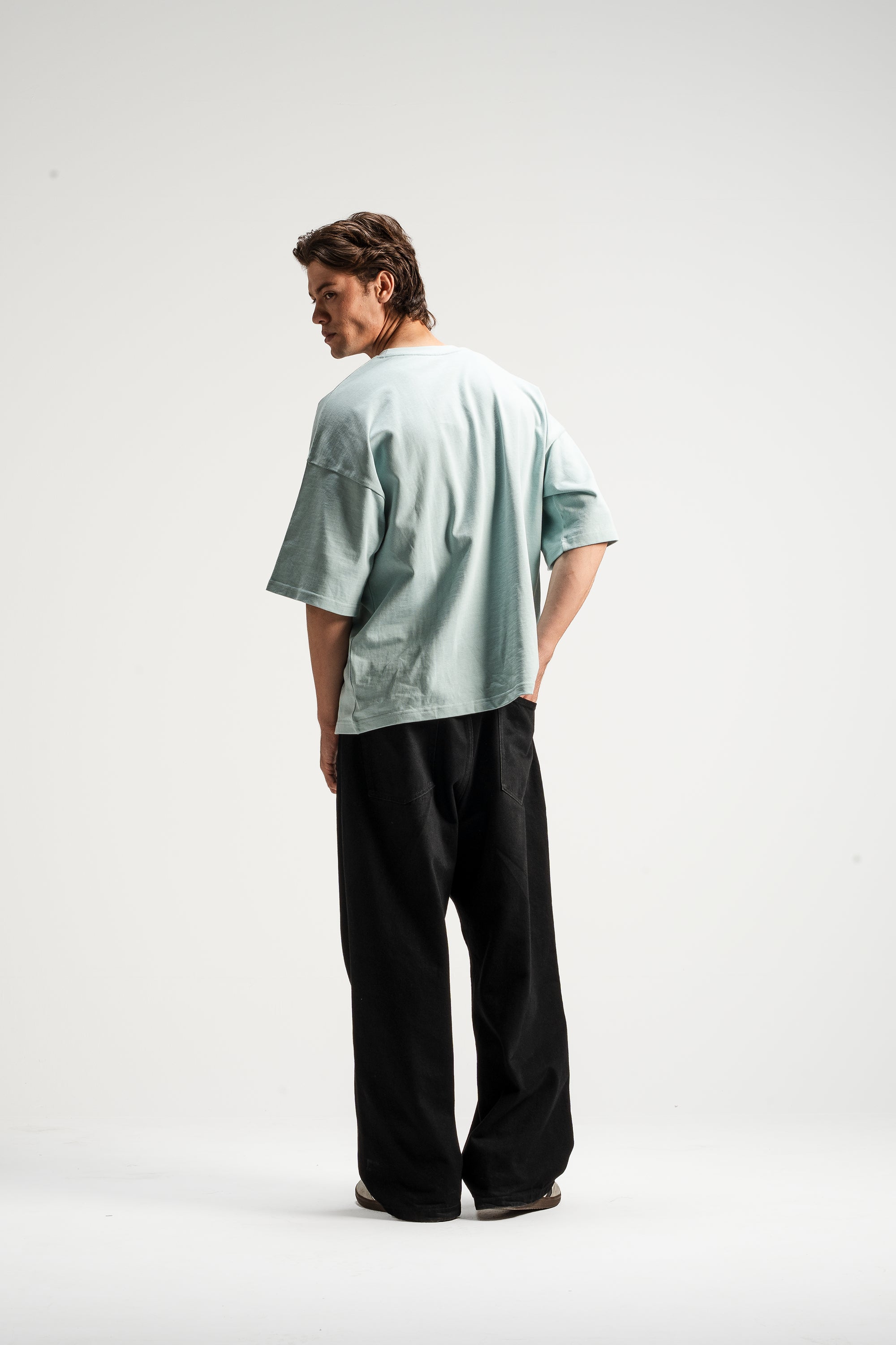 Heavy Oversized Tee, 310GSM Organic Cotton, Mineral Sage [pre-order]