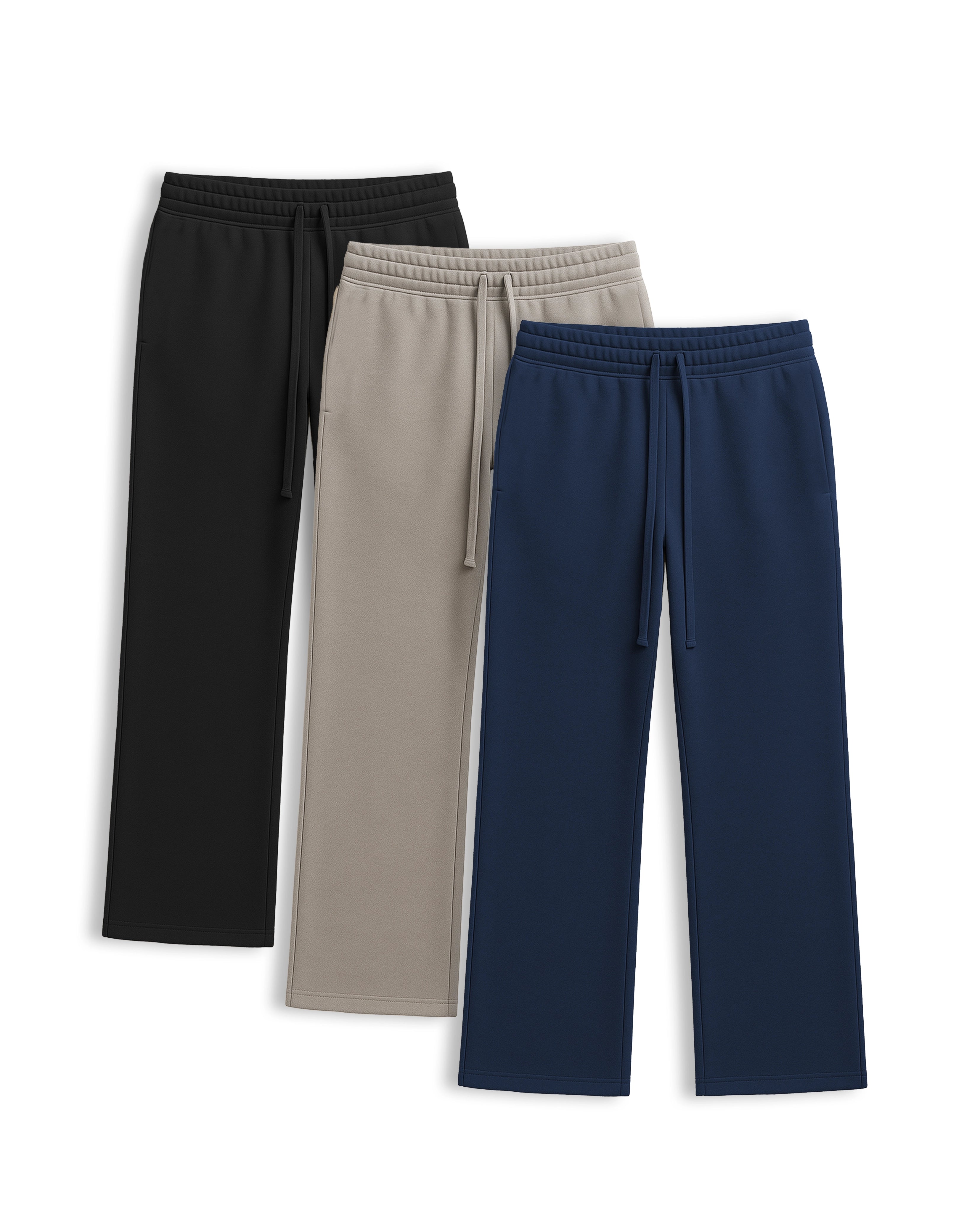 Y29 Heavy Organic Sweats, 3-Pack, Deep Earth, Black, Smokey, Taupe & Deep Navy