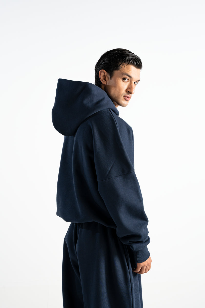 Y27 - Heavy Boxy Organic Hoodie — Deep Navy [520gsm]