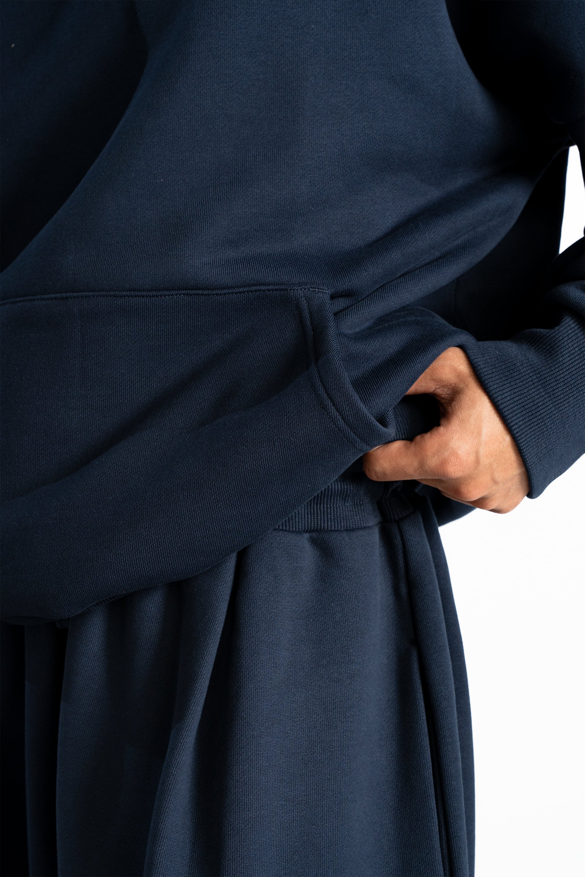 Y33 Designer Pleated Organic Sweatpants — 520GSM, Baggy Oversized, Deep Blue [Stocks July 5th]