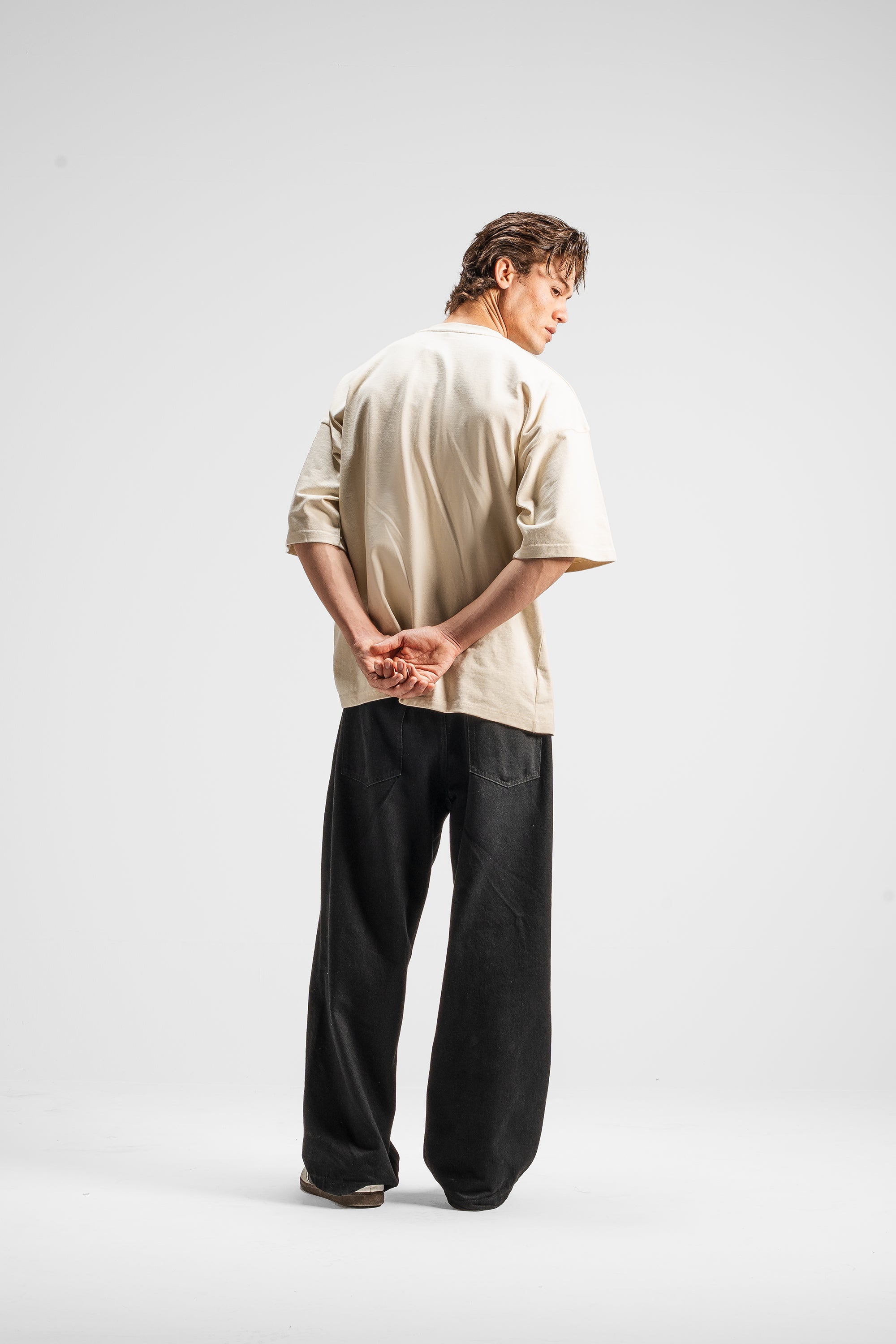 Heavy Oversized Tee, 310GSM Organic Cotton, Bone