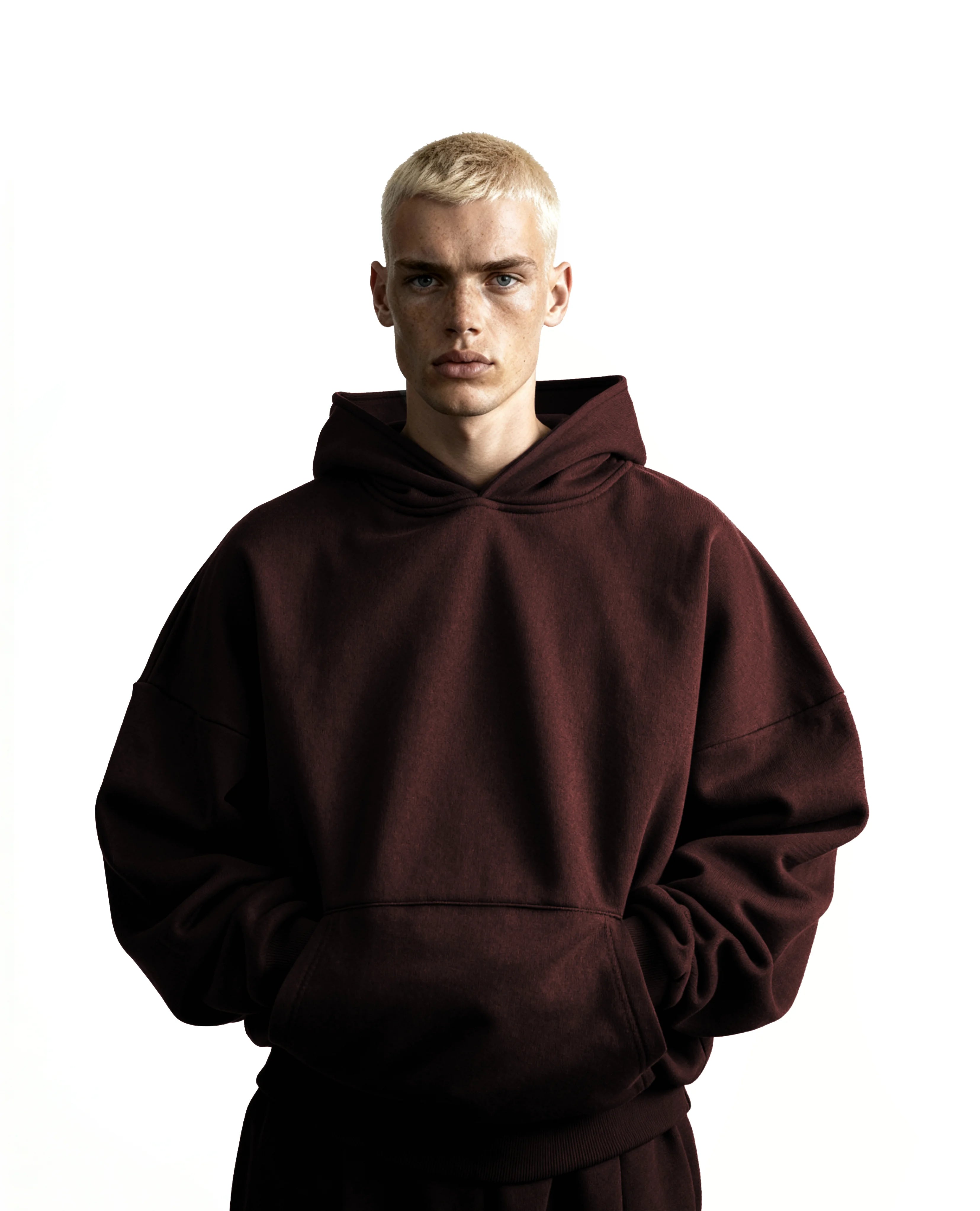 Y27 - Heavy Boxy Organic Hoodie — Maroon [520 GSM] / Pre-order
