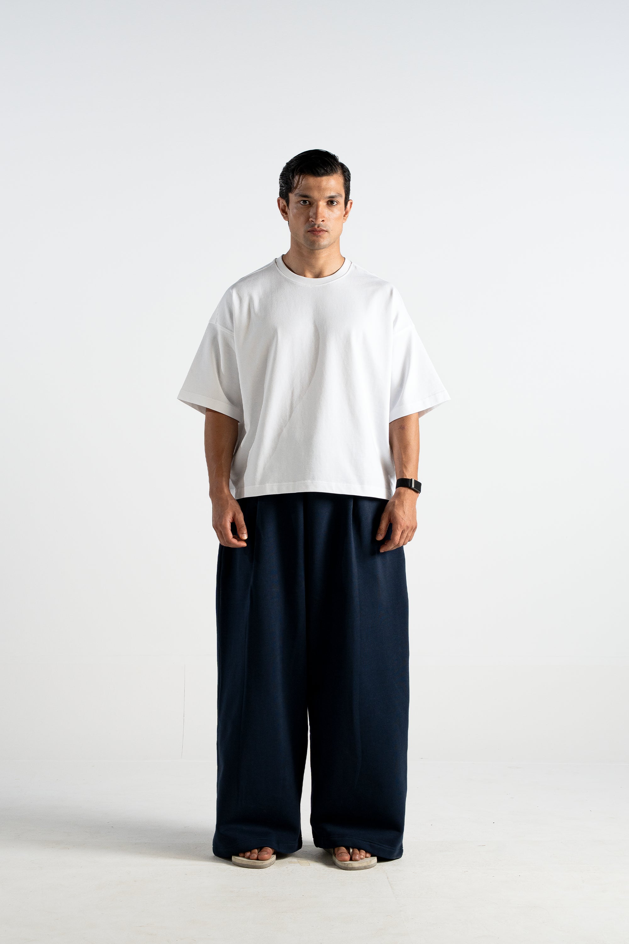 TP34 Boxy Cropped Tee - Heavy 345GSM Organic Cotton - White [Pre-order