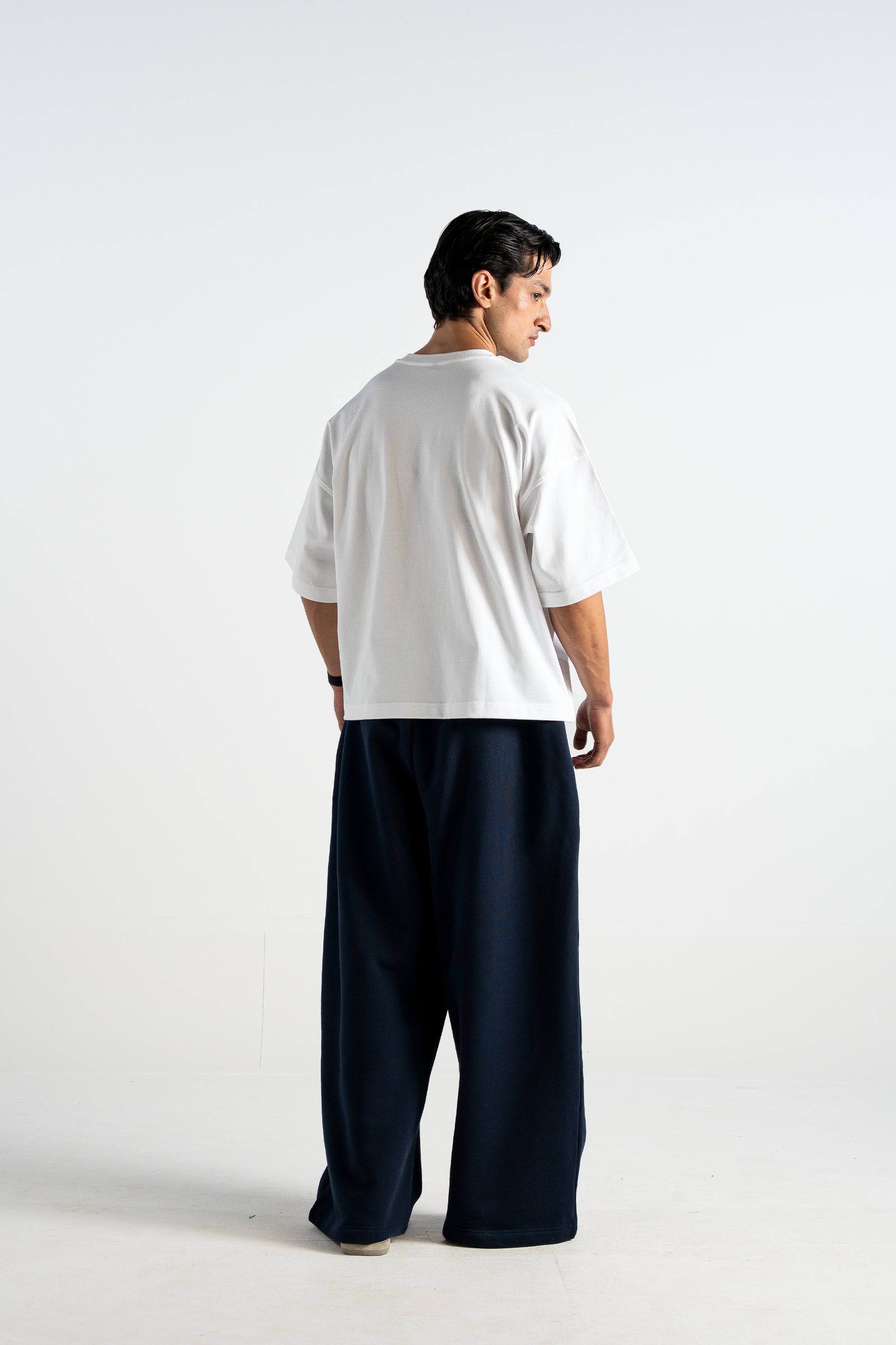 TP34 Boxy Cropped Tee - Heavy 345GSM Organic Cotton - White (PREORDER)