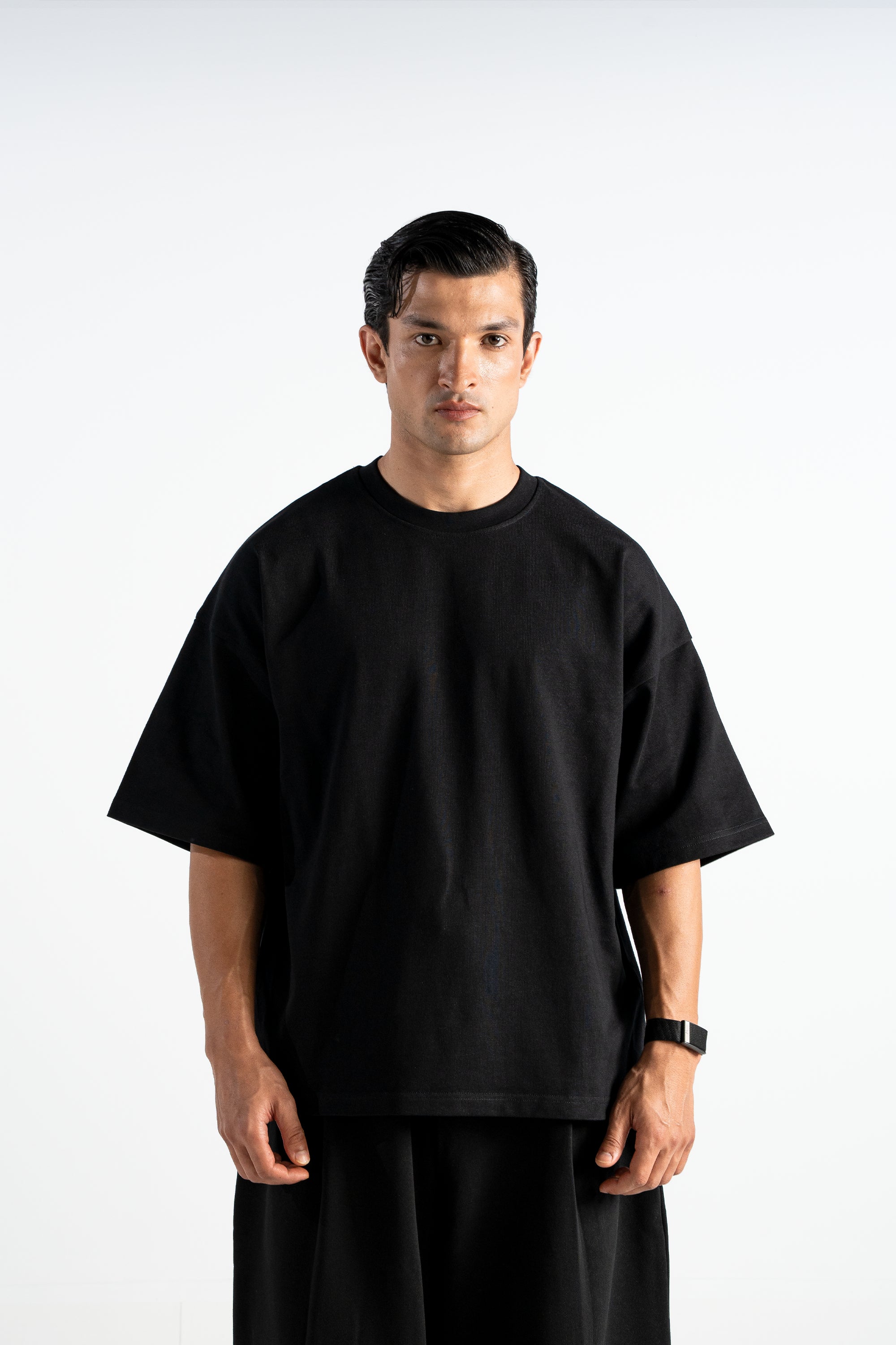T32 Organic Heavy Oversized T-Shirt, Black - 2026