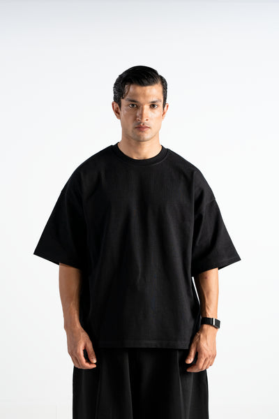 XG ATELIER Tシャツ　黒　ブラック T32 Organic Heavy Oversized T-Shirt, Black - [PRE-ORDER]