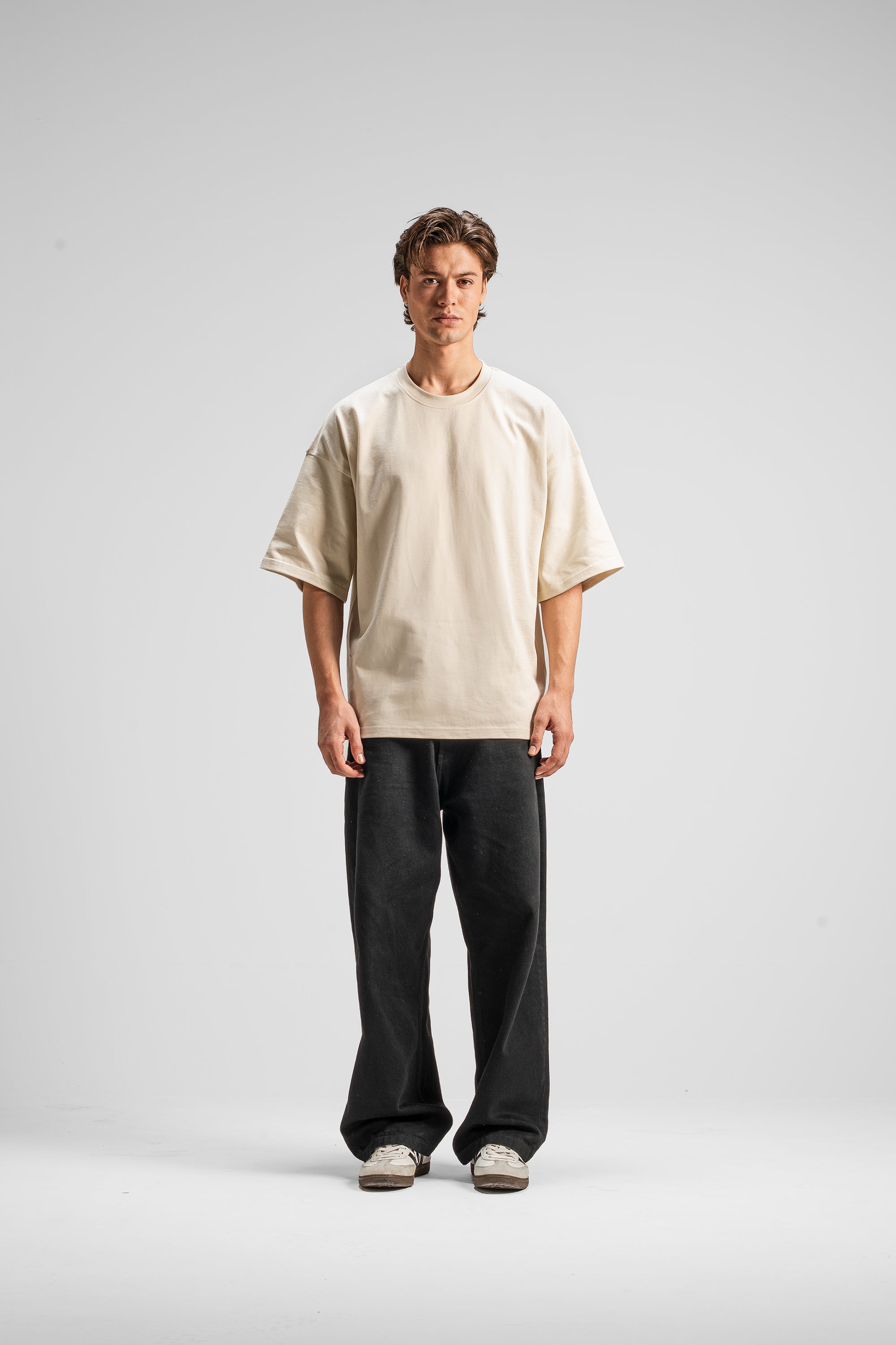 Heavy Oversized Tee, 310GSM Organic Cotton, Smokey Taupe