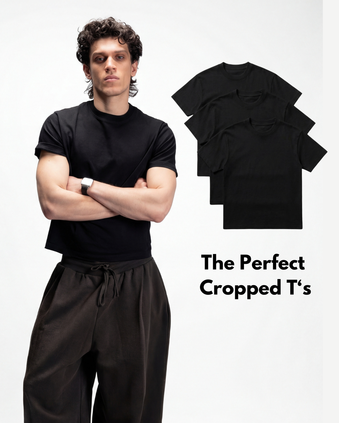S32 Organic Standard Fit T-Shirt, Black 3-Pack [In Stock]