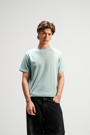 S32 Standard Cropped Tee, 240 GSM Organic Cotton - Mineral Sage