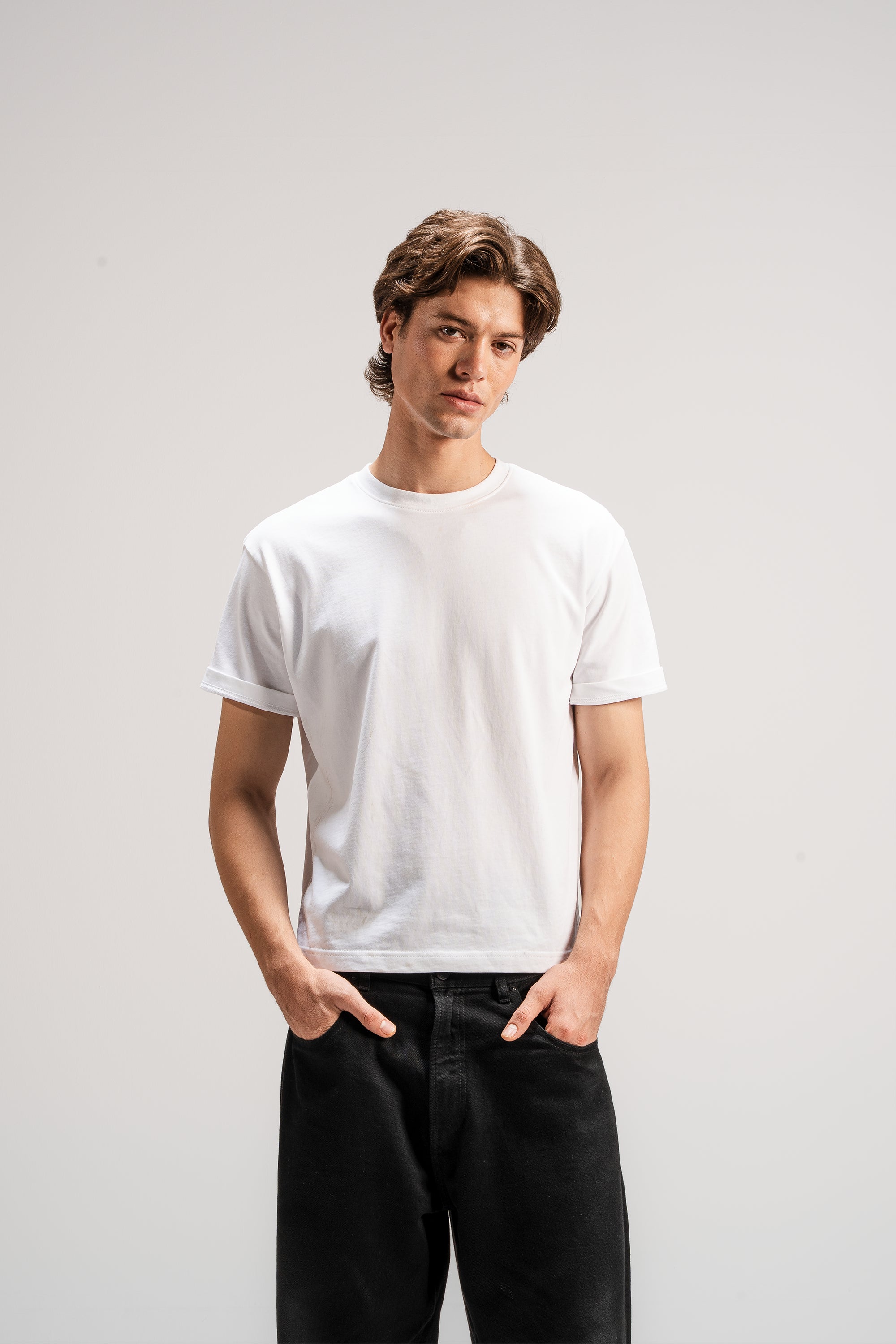 S32 Organic Standard Fit Cropped Tees, White 3-Pack
