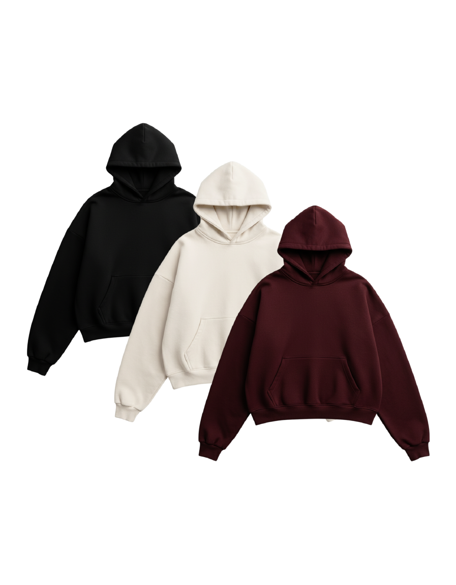 Spring Athletic Hoodie+Baggy Shorts Pack, 530GSM, 100% organic cotton, Ember [Pre-order]