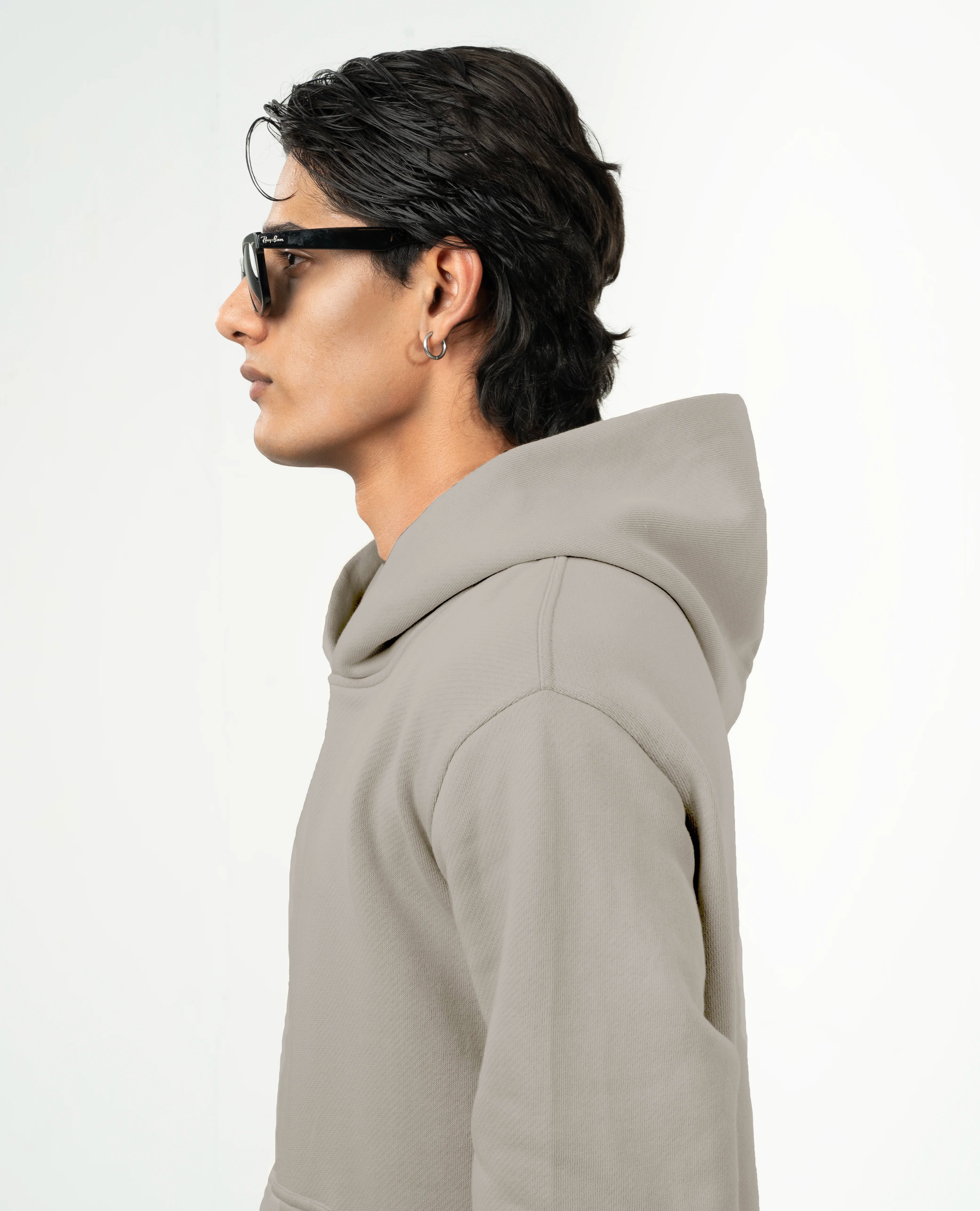 D27 Heavy Weight Pull over, Standard fit, Smokey Taupe
