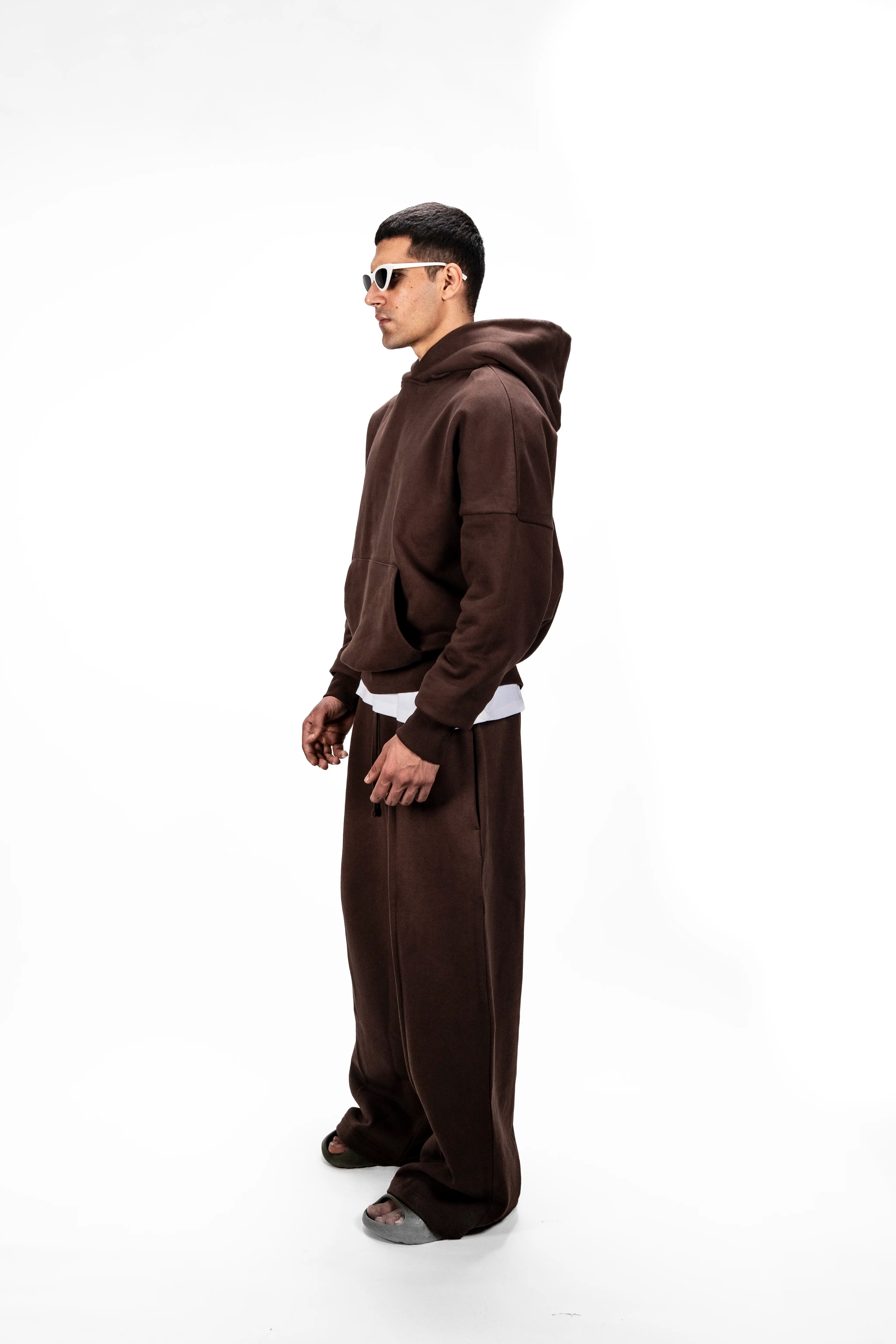Y27 Ultra Heavy Organic Pull-Over, Cropped & Boxy, Mocha Brown [IN STOCK]