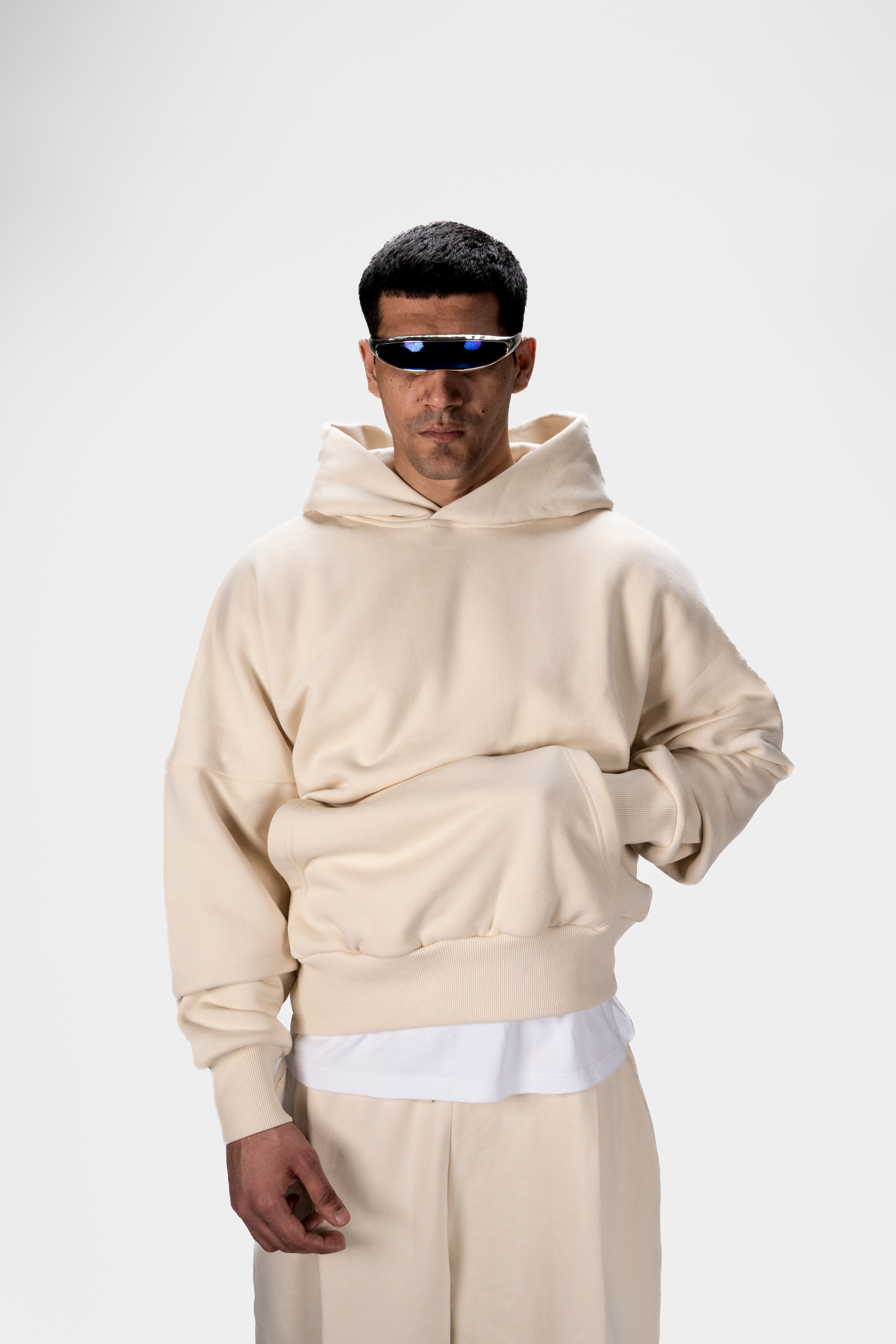 Y27 Ultra Heavy Organic Pull-Over, Cropped & Boxy, Artic Wolf [Pre-order. March 26th]