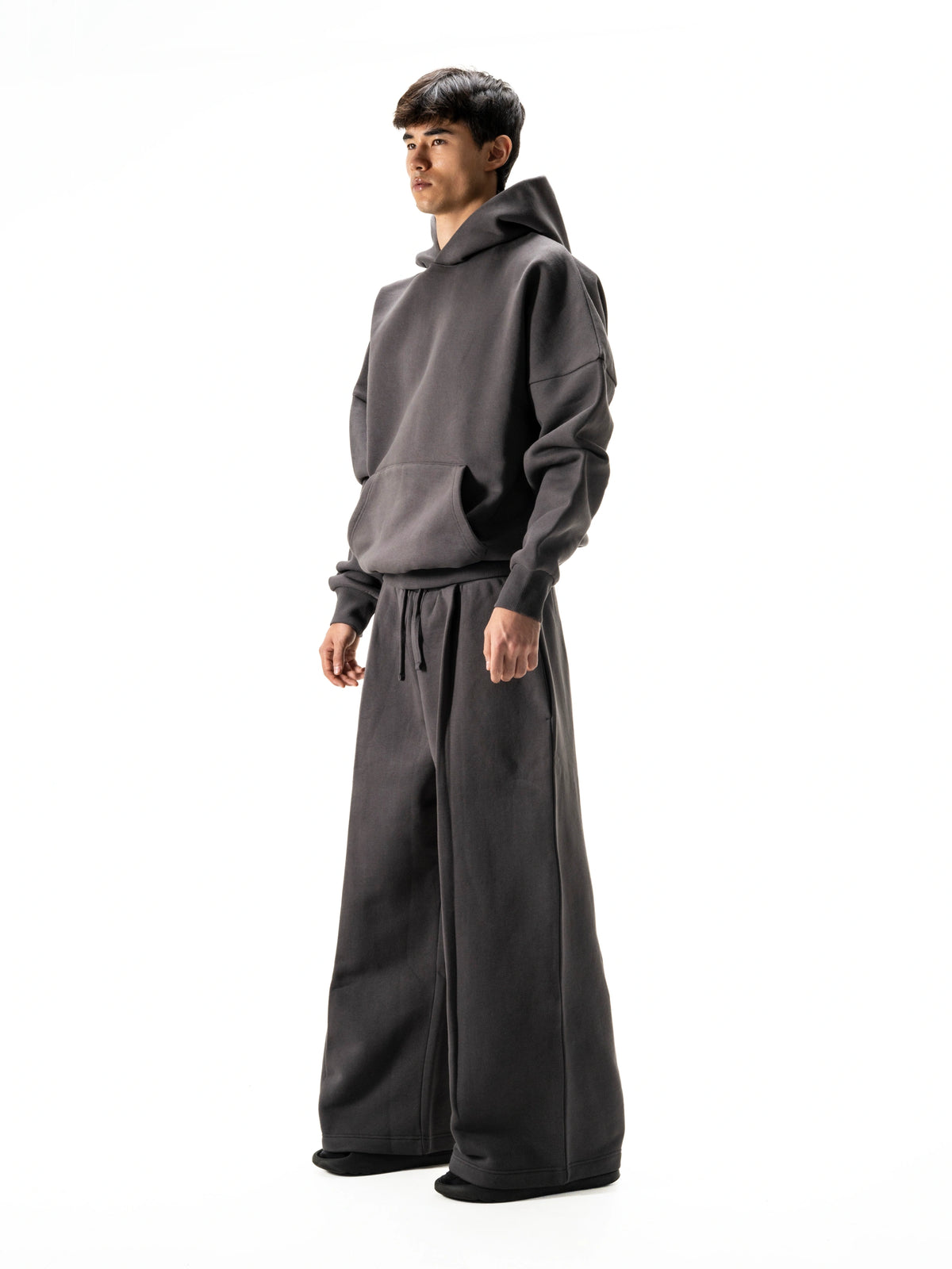 Y27 Premium Heavy Boxy Organic Hoodie — Anthracite [520 GSM]