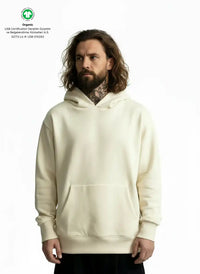 CX27 Standard-Fit Hoodie 500 GSM Custom French Terry, Organic Cotton, Artic Wolf